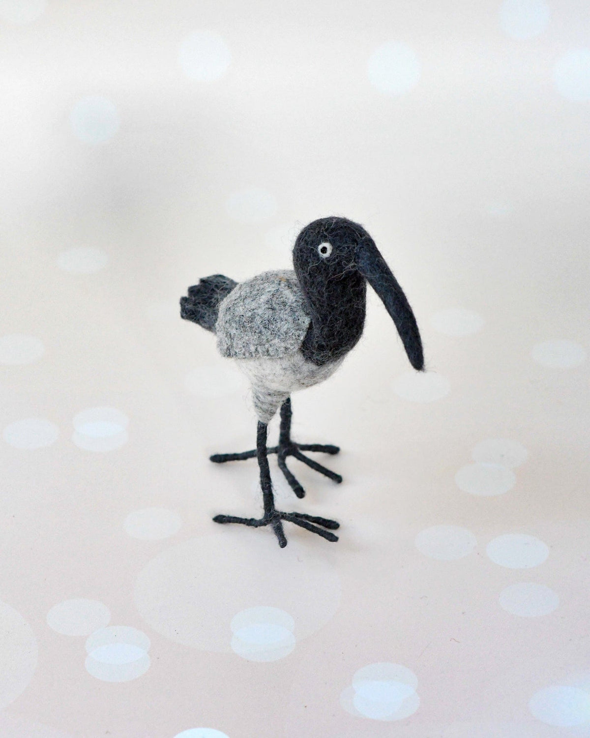 Felt Bin Chicken (Australian White Ibis) Toy