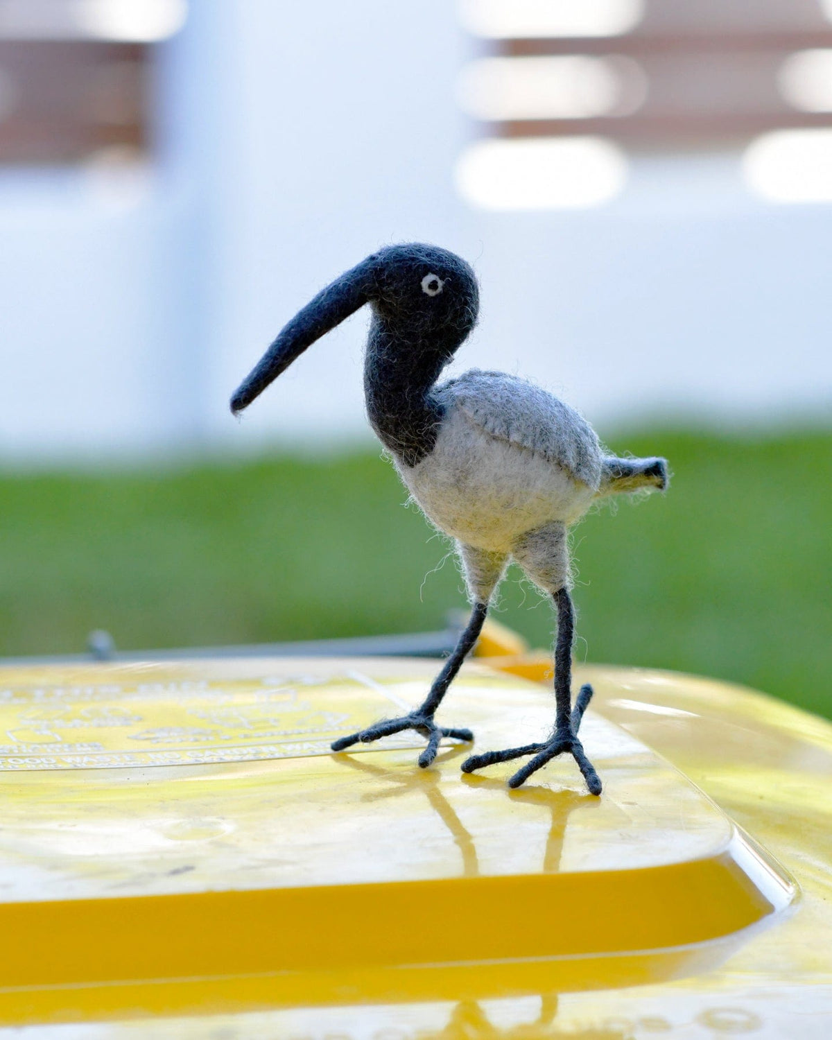 Felt Bin Chicken (Australian White Ibis) Toy