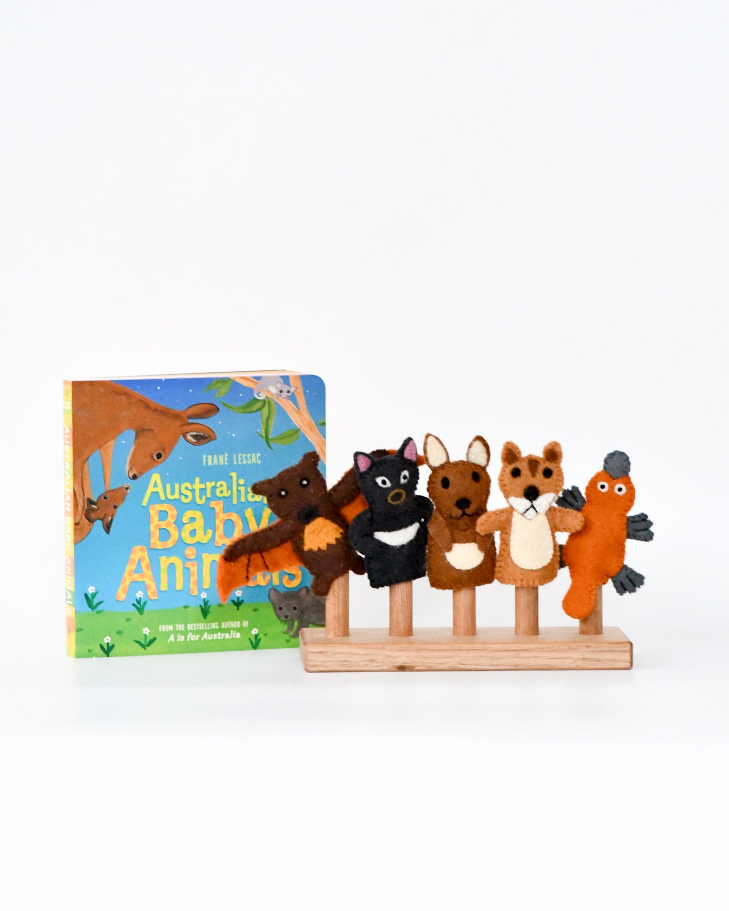 Australian Finger Puppets and Book Set by Frané Lessac