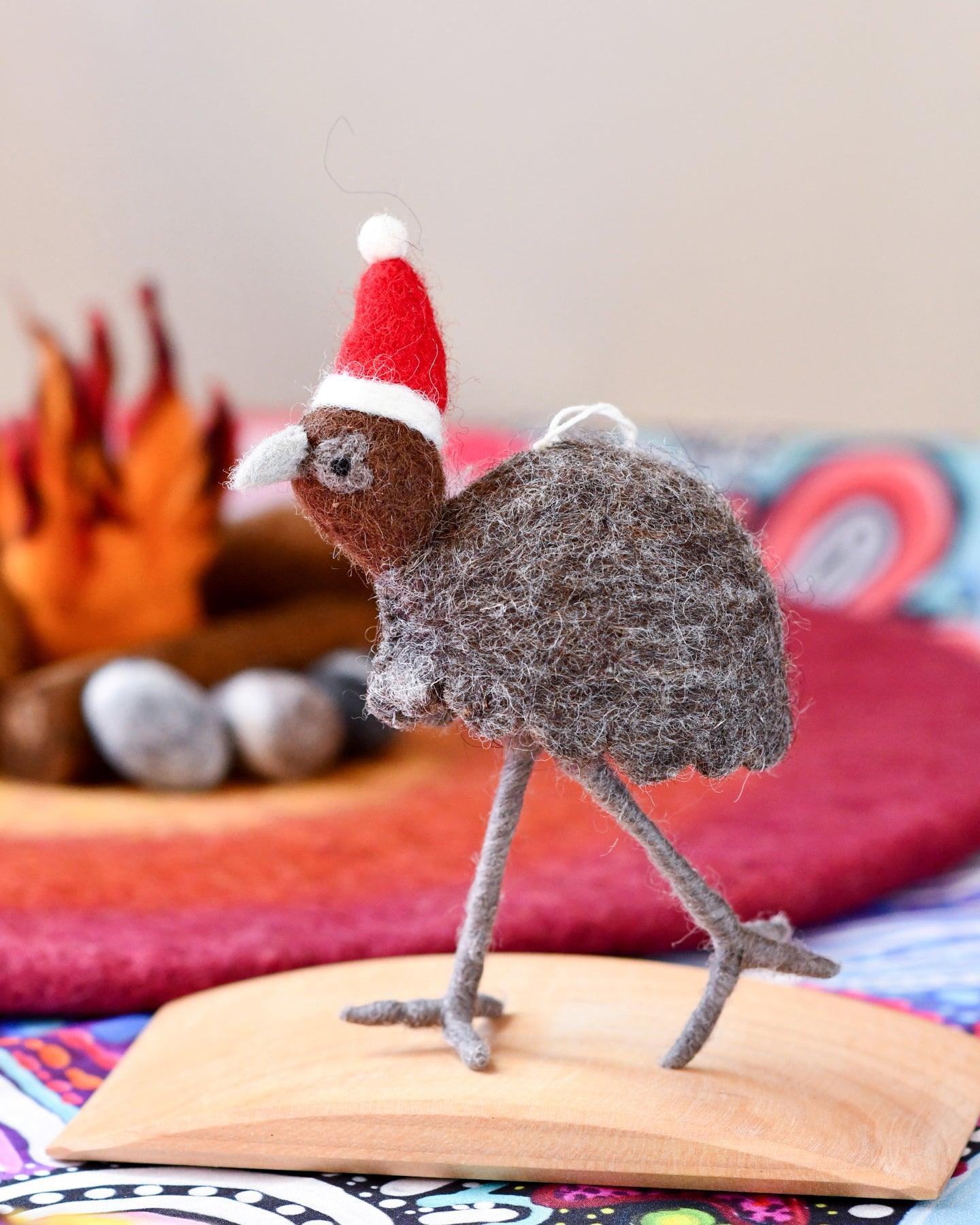 Felt Australian Emu Christmas Ornament - Tara Treasures