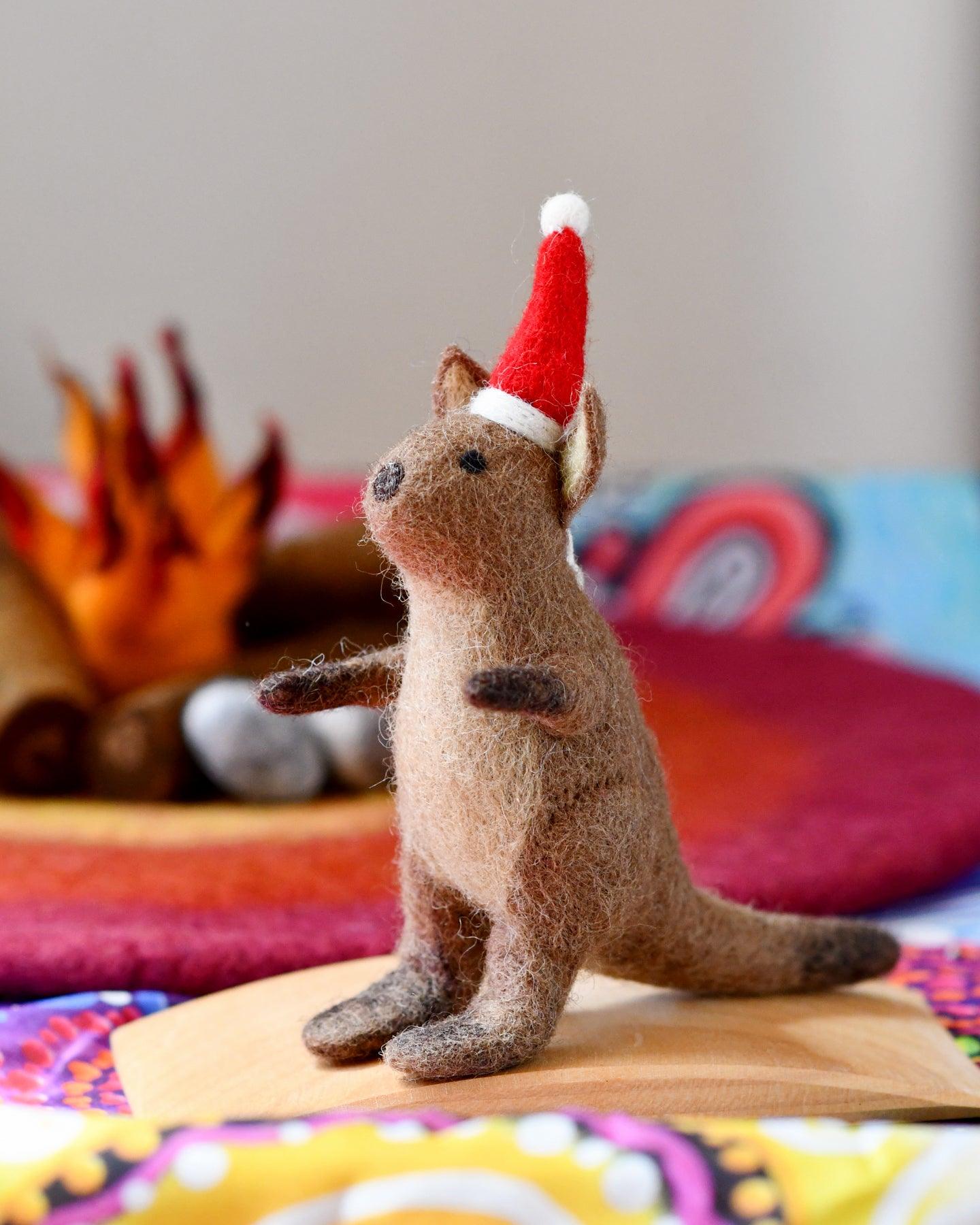 Felt Australian Kangaroo Christmas Ornament - Tara Treasures