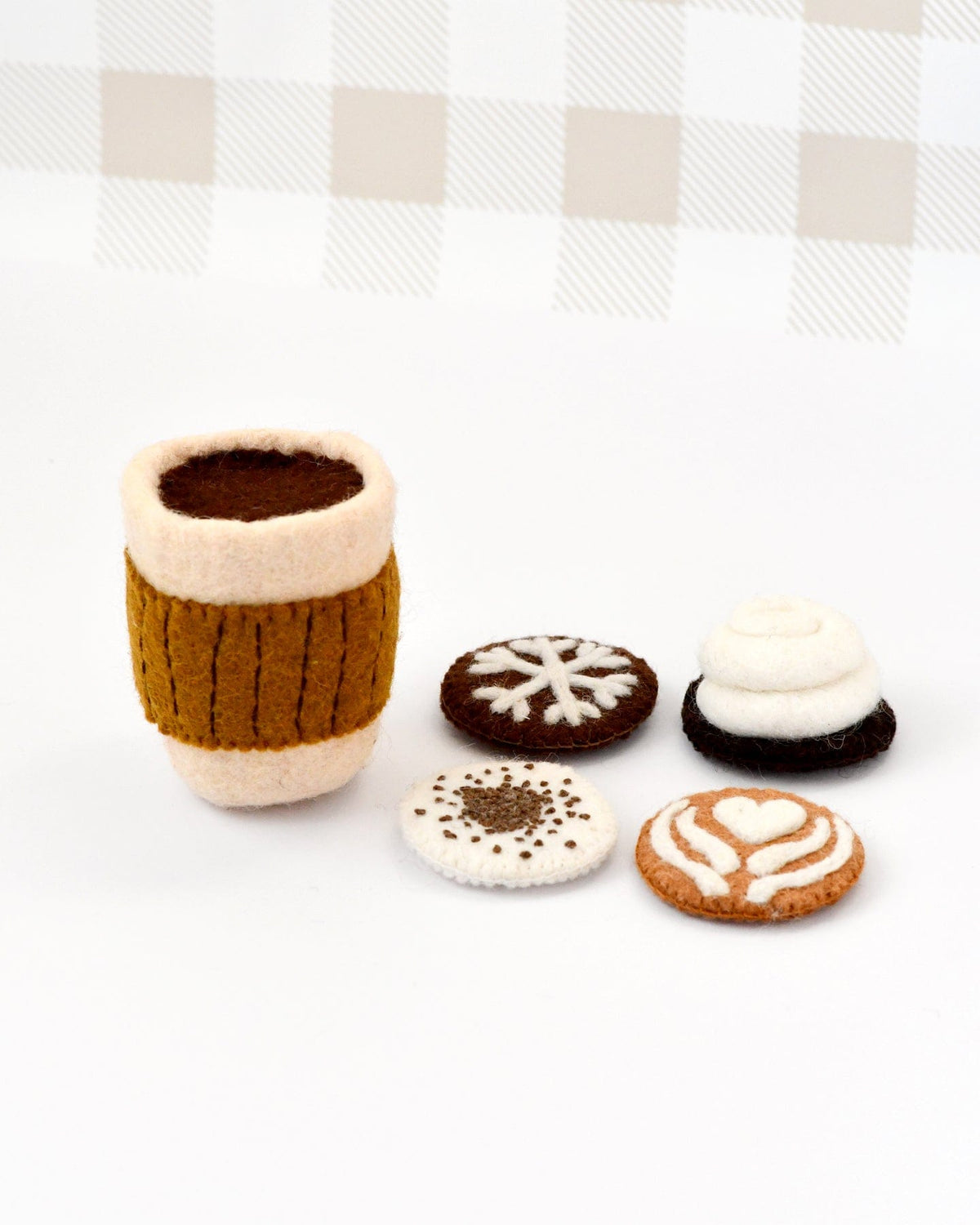 Felt Coffee Cup with Interchangeable Toppings – Tara Treasures
