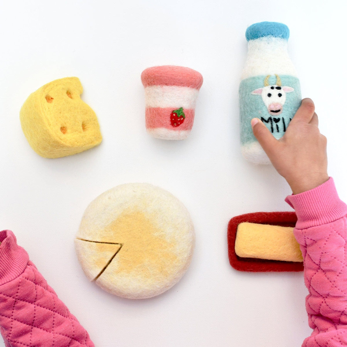 Felt Food Groups Play Food - Dairy