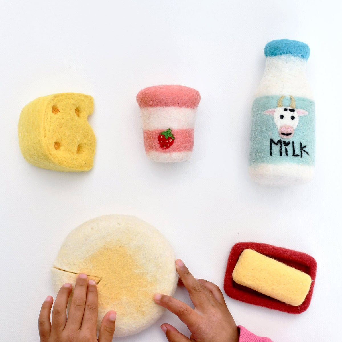 Felt Food Groups Play Food - Dairy