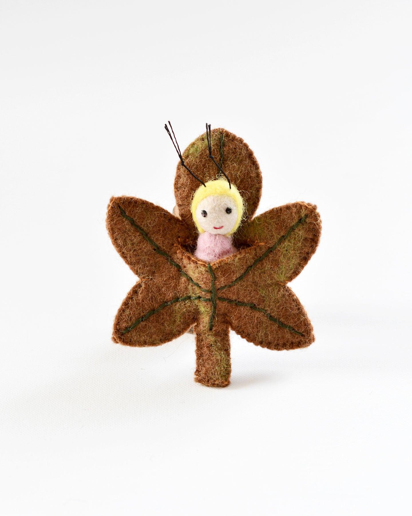 Felt Chestnut Leaf Baby - Tara Treasures