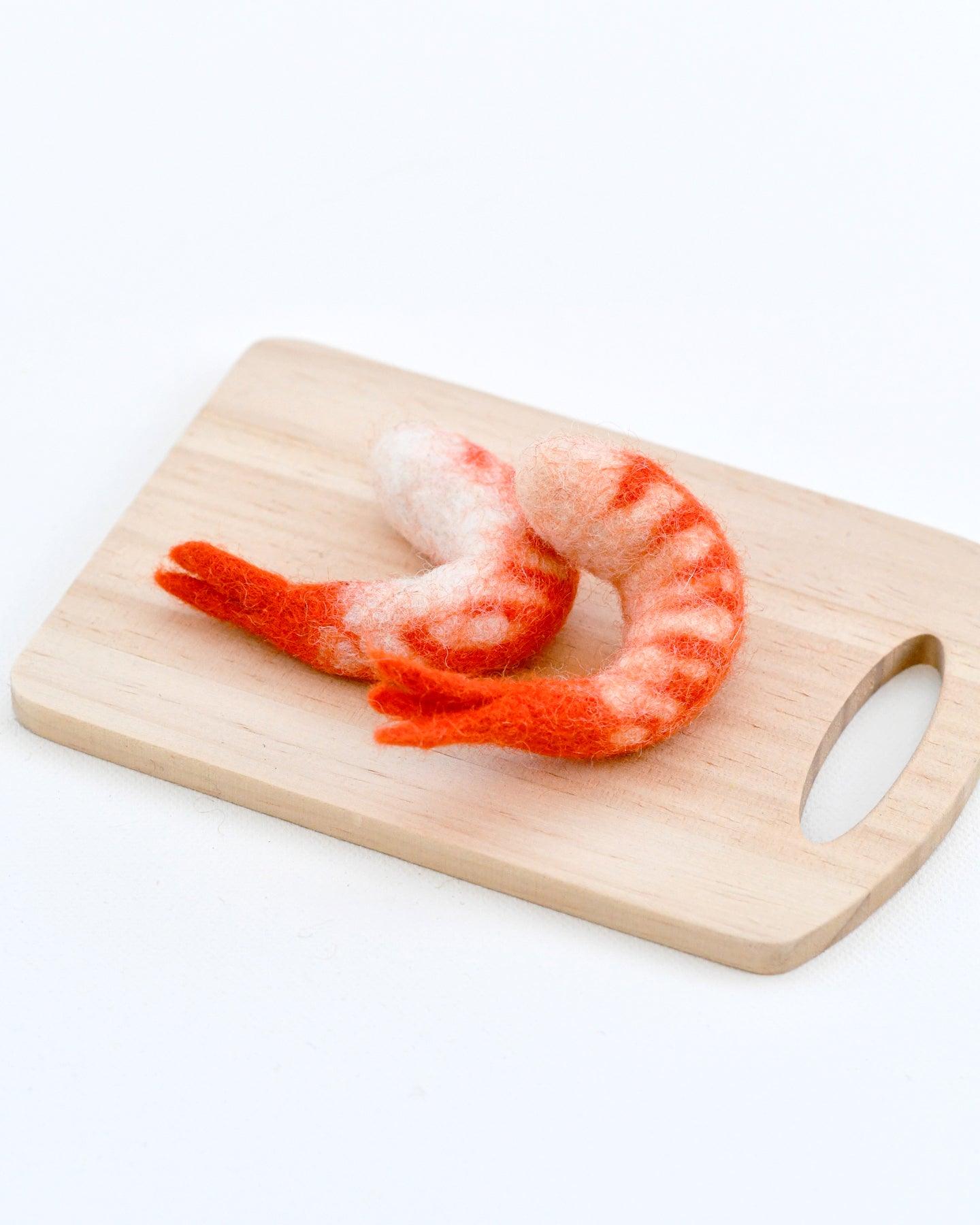 Felt Prawns or Shrimps (2 Pieces) - Tara Treasures