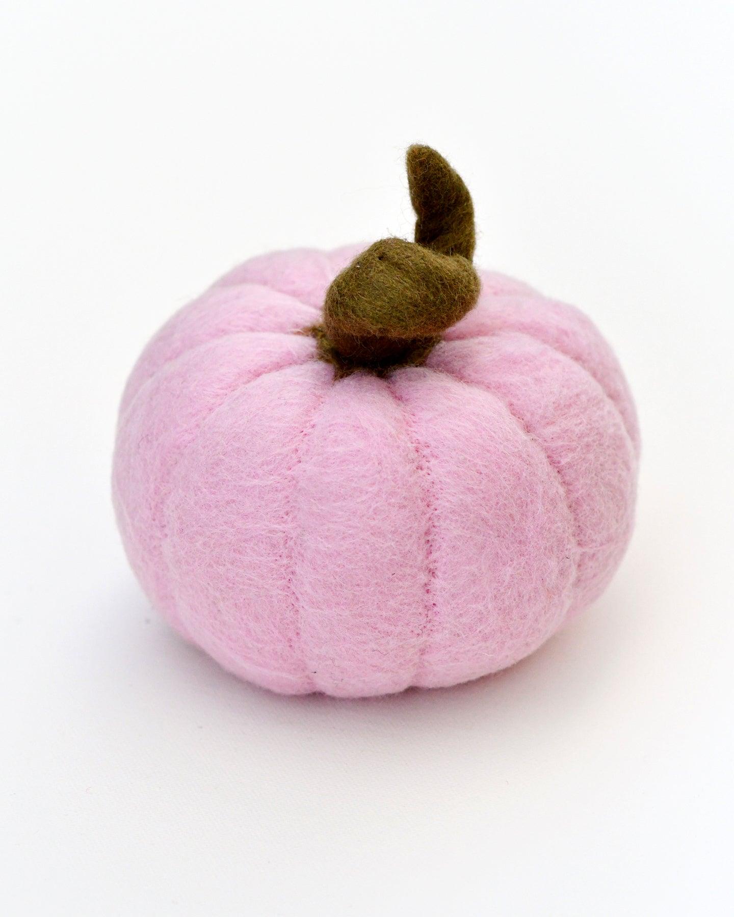 Felt Pastel Pink Pumpkin - Tara Treasures