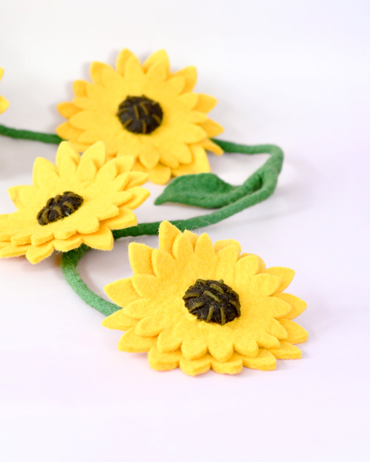 Felt Yellow Sunflower Garland 2.4m