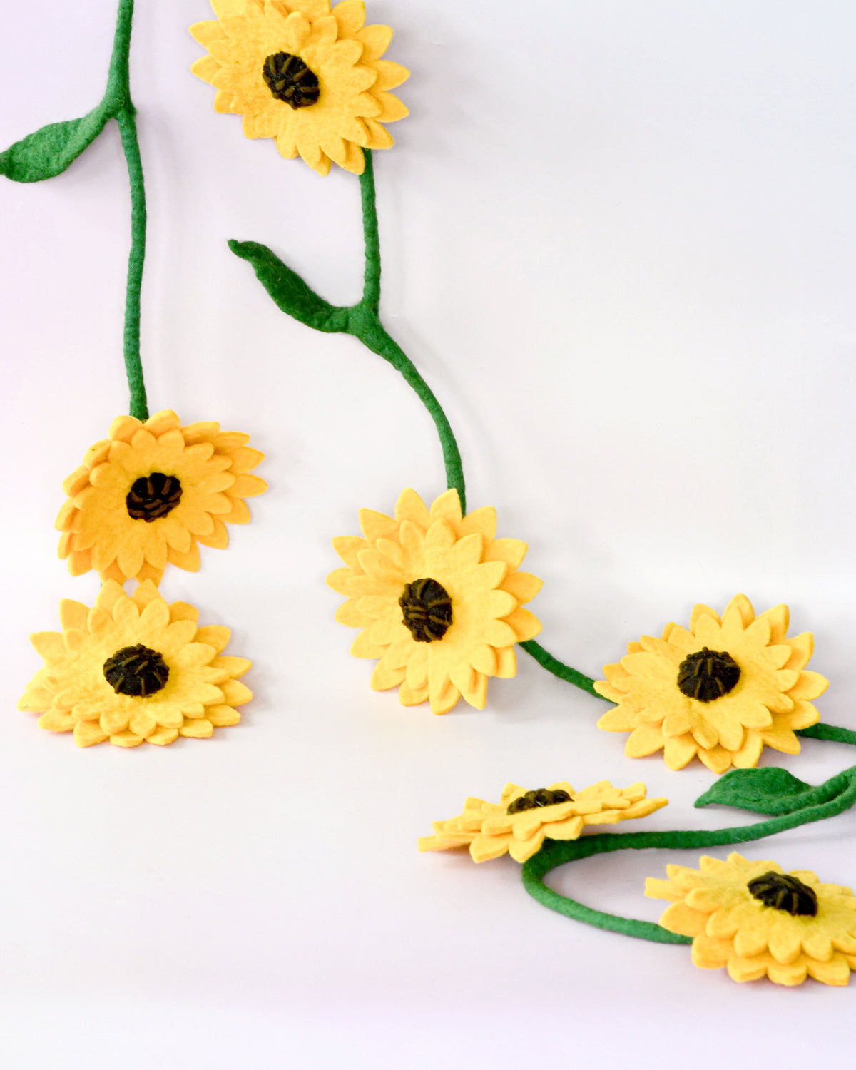 Felt Yellow Sunflower Garland 2.4m