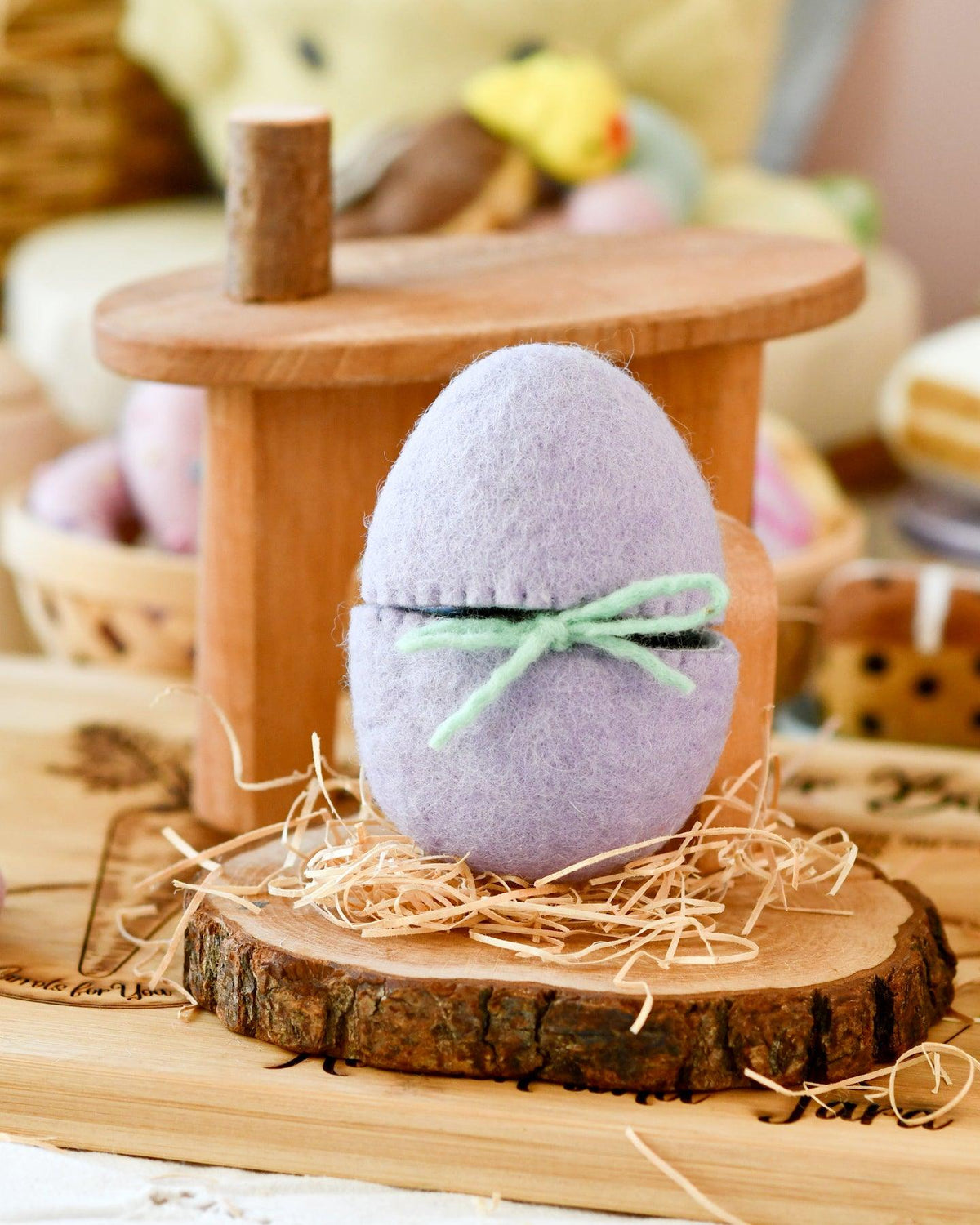 Felt Surprise Egg with Duck Inside - Tara Treasures