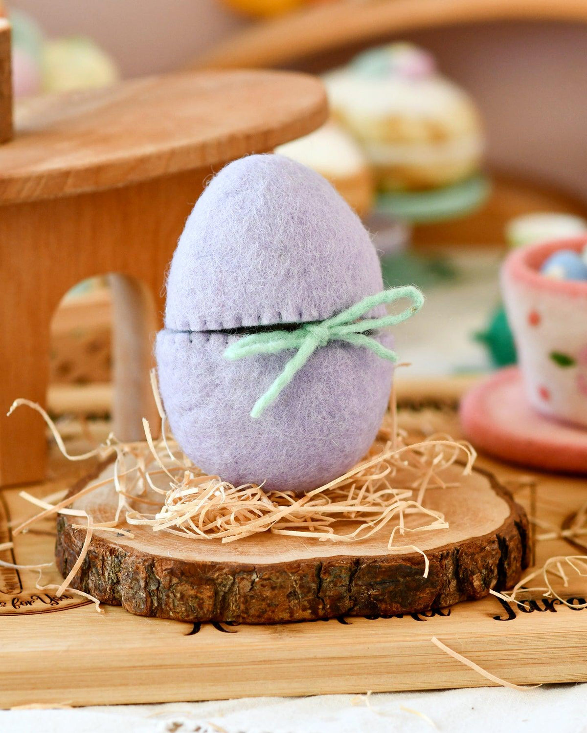 Felt Surprise Egg with Duck Inside - Tara Treasures