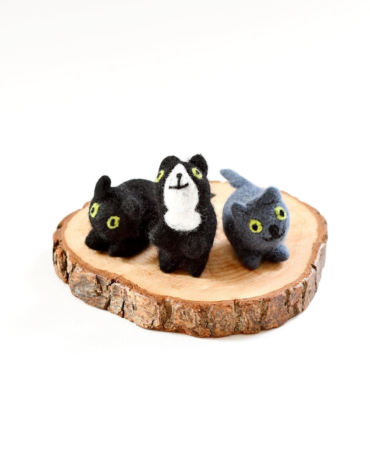Felt Cats - 3 Cats - Tara Treasures