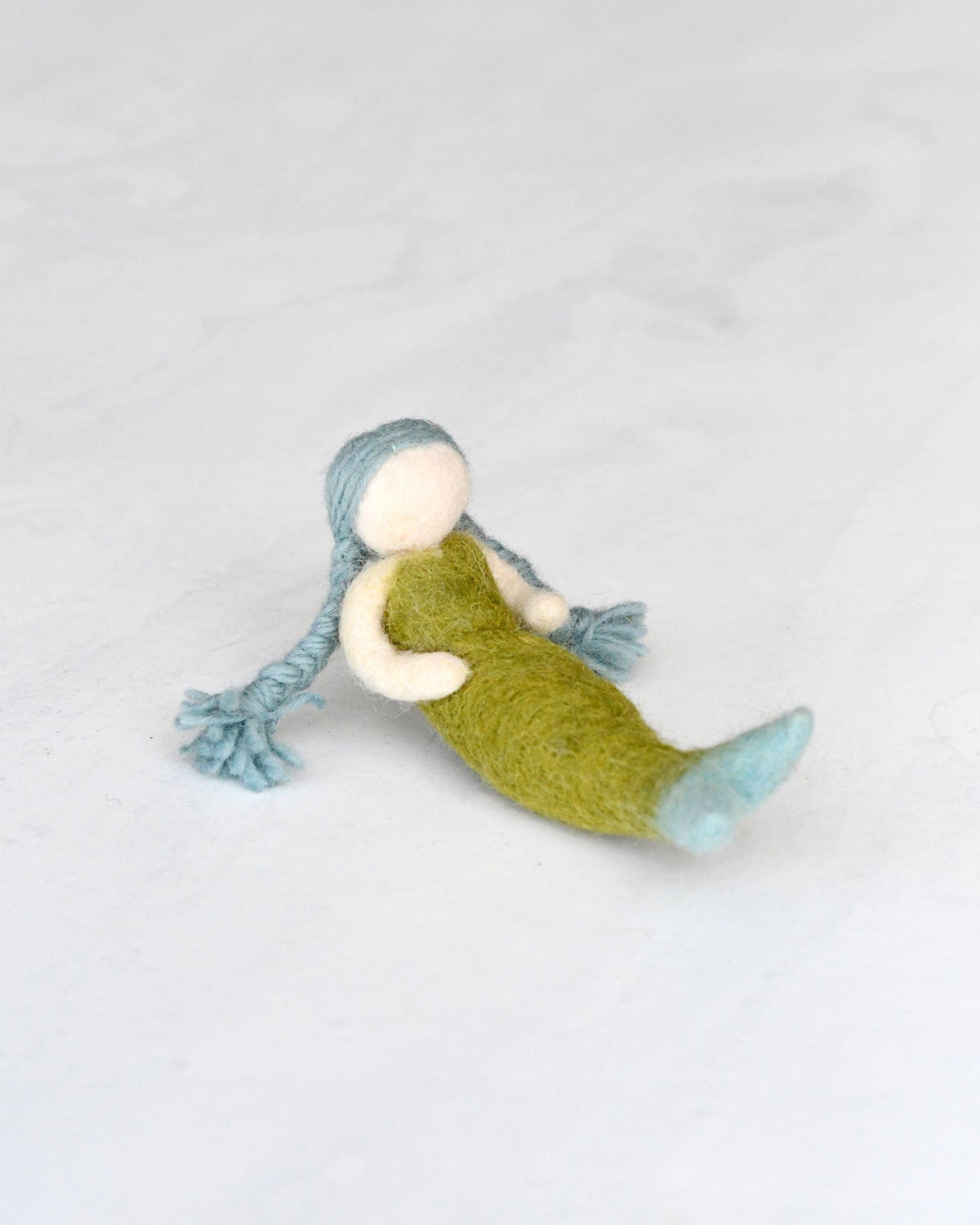 Felt Waldorf Mermaid - Blue Hair