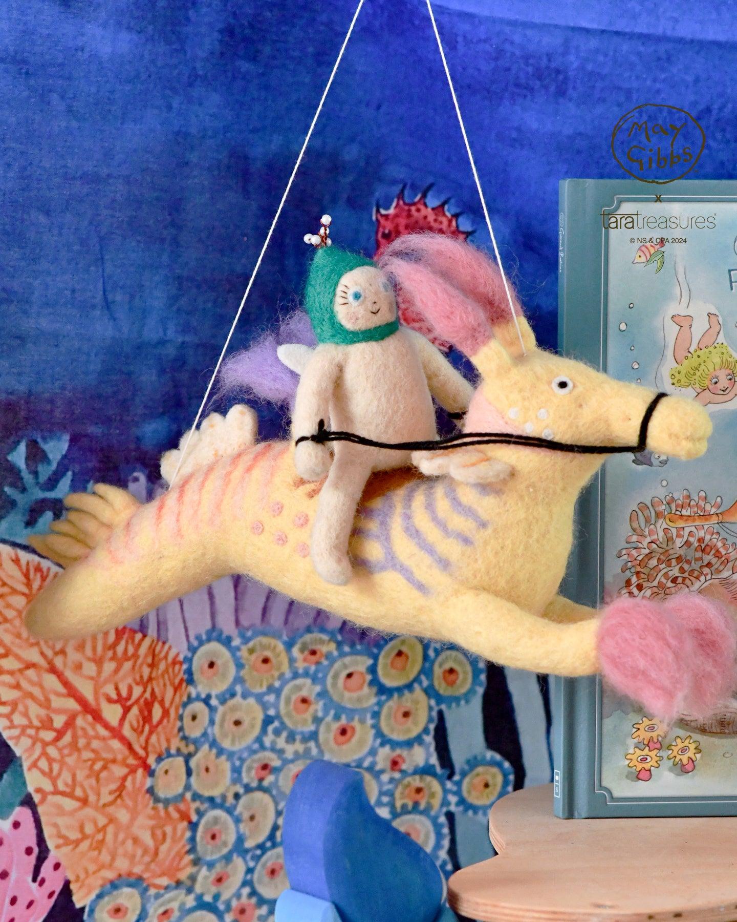 May Gibbs x Tara Treasures - Gumnut Baby Weedy Seadragon Wall Hanging - Tara Treasures