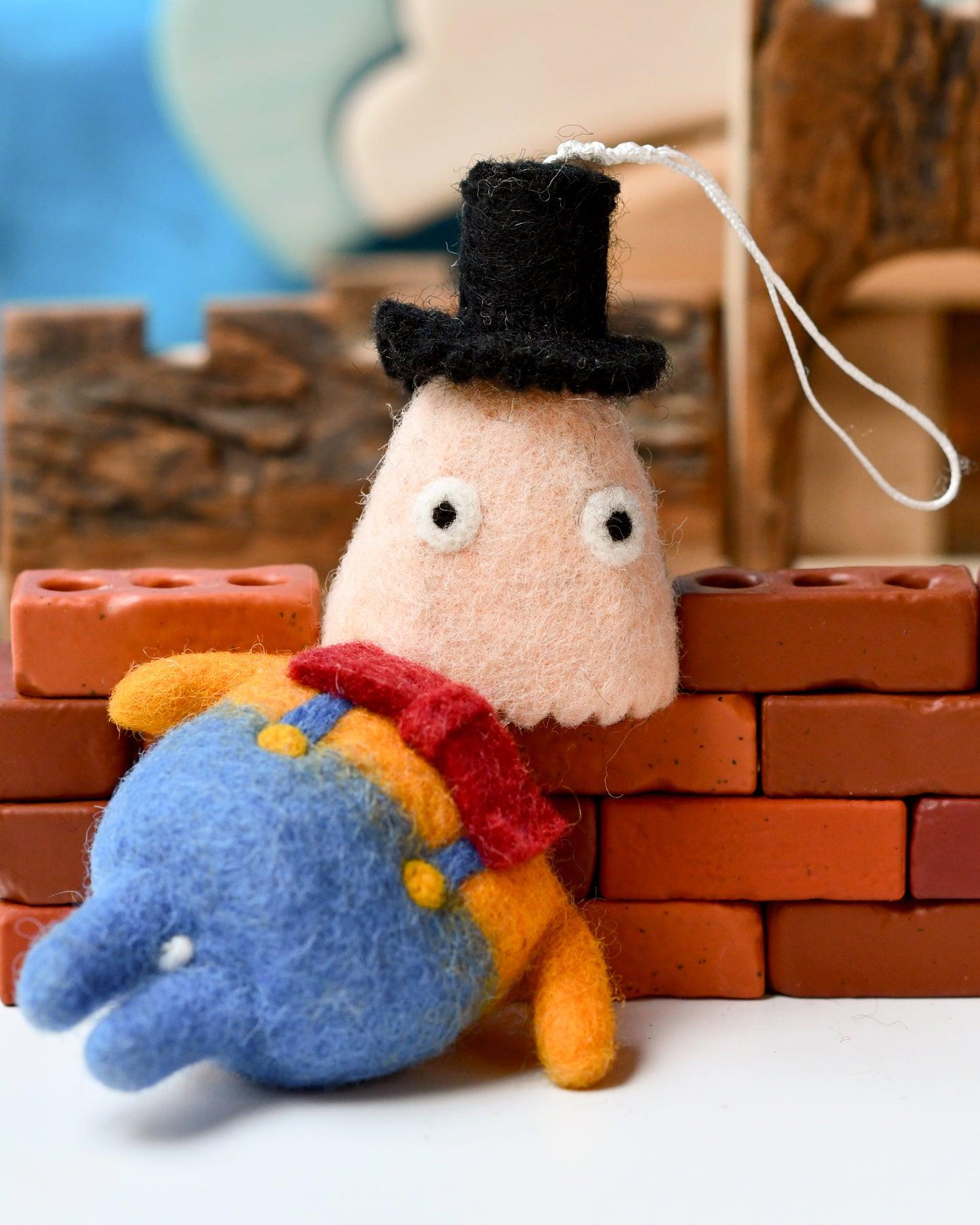 Felt Humpty Dumpty Marionette Puppet Toy - Tara Treasures