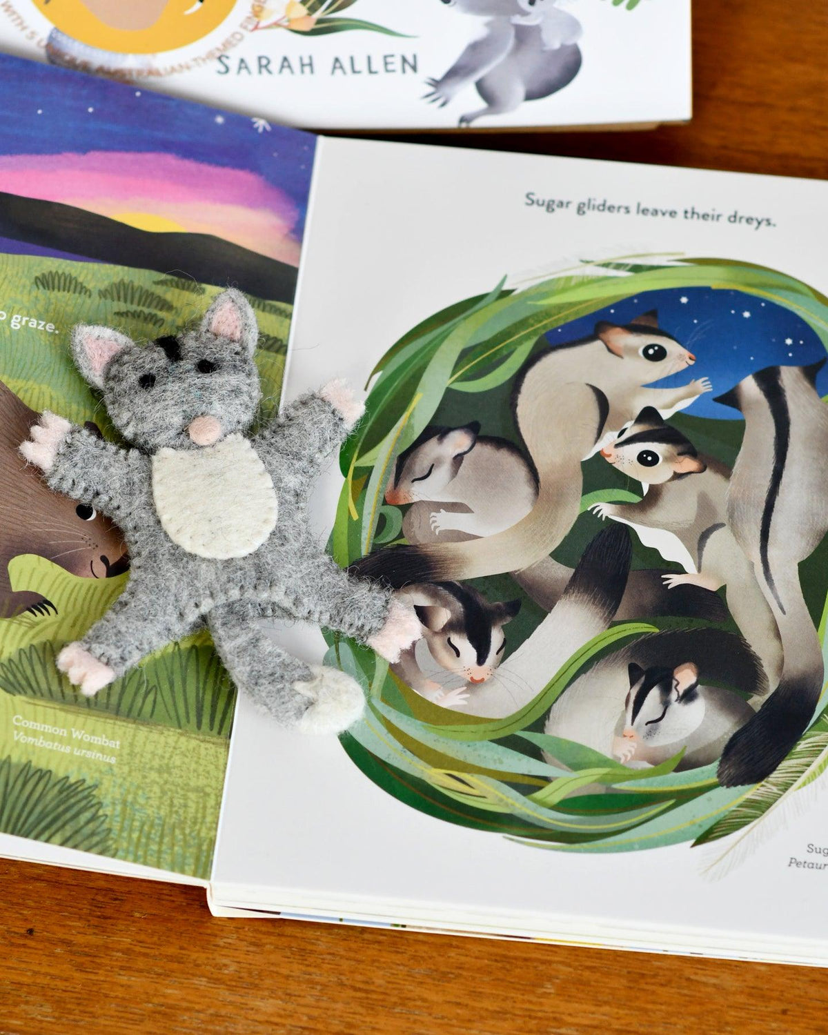 Jumping Joeys Finger Puppets and Book Set by Sarah Allen - Tara Treasures