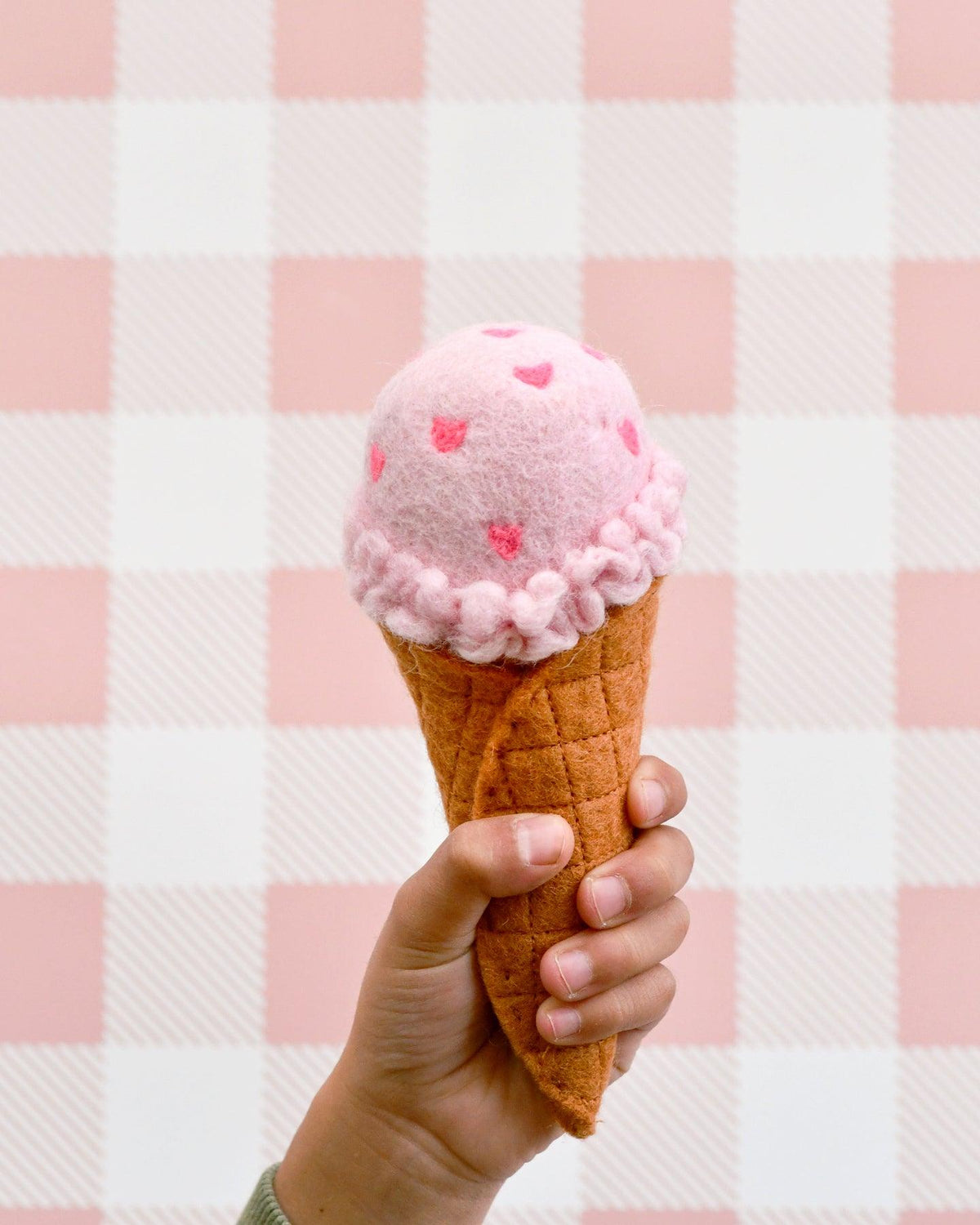 Felt Ice Cream Set - Waffle Cones and 9 Ice Cream Scoops - Tara Treasures