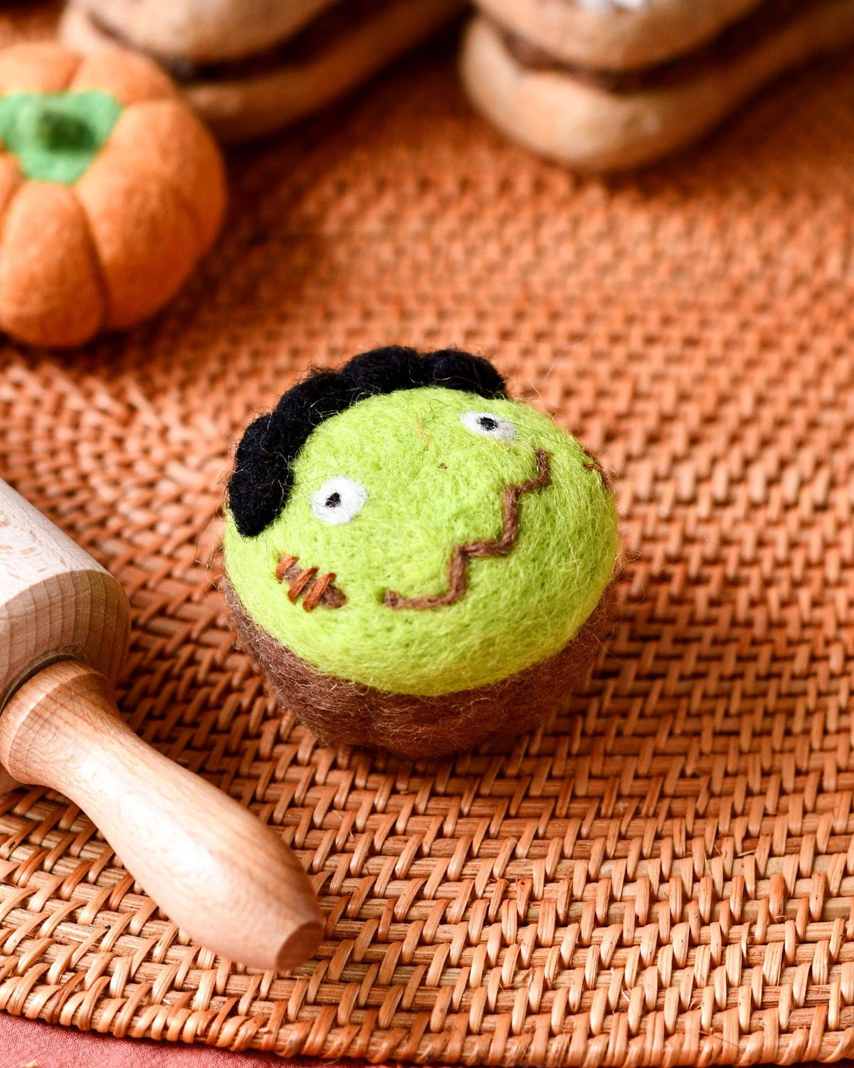 Felt Cupcake - Green Monster - Tara Treasures