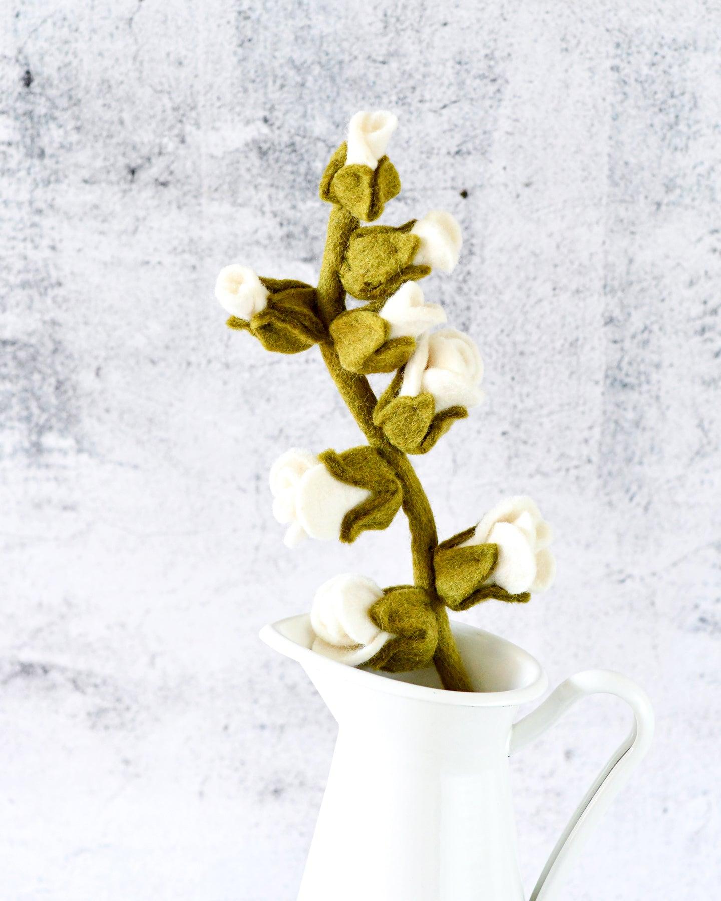 Felt White Blossoms - Tara Treasures