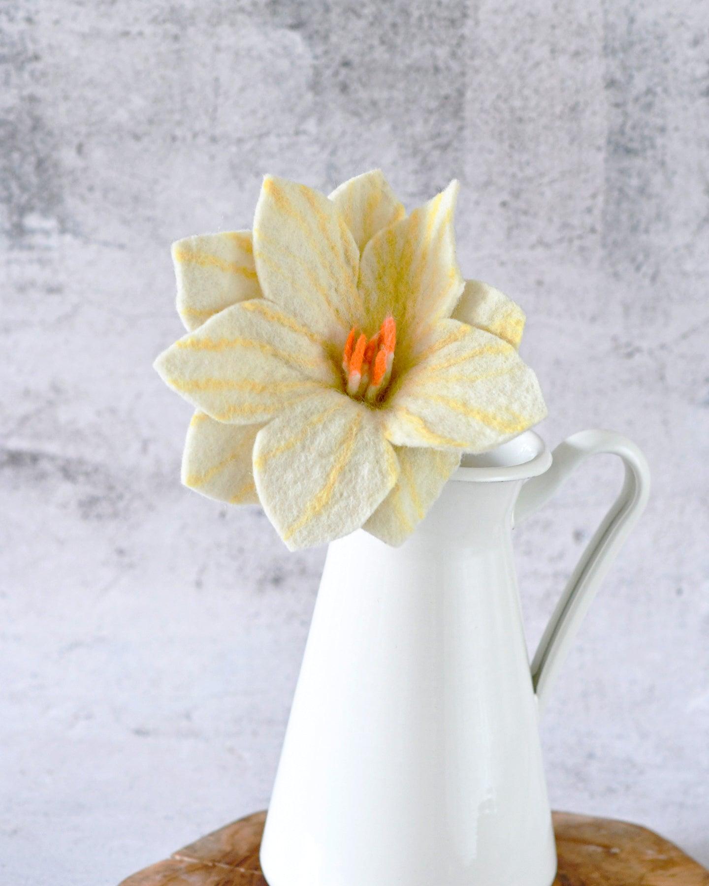 Felt Wildflower - White Petals - Tara Treasures