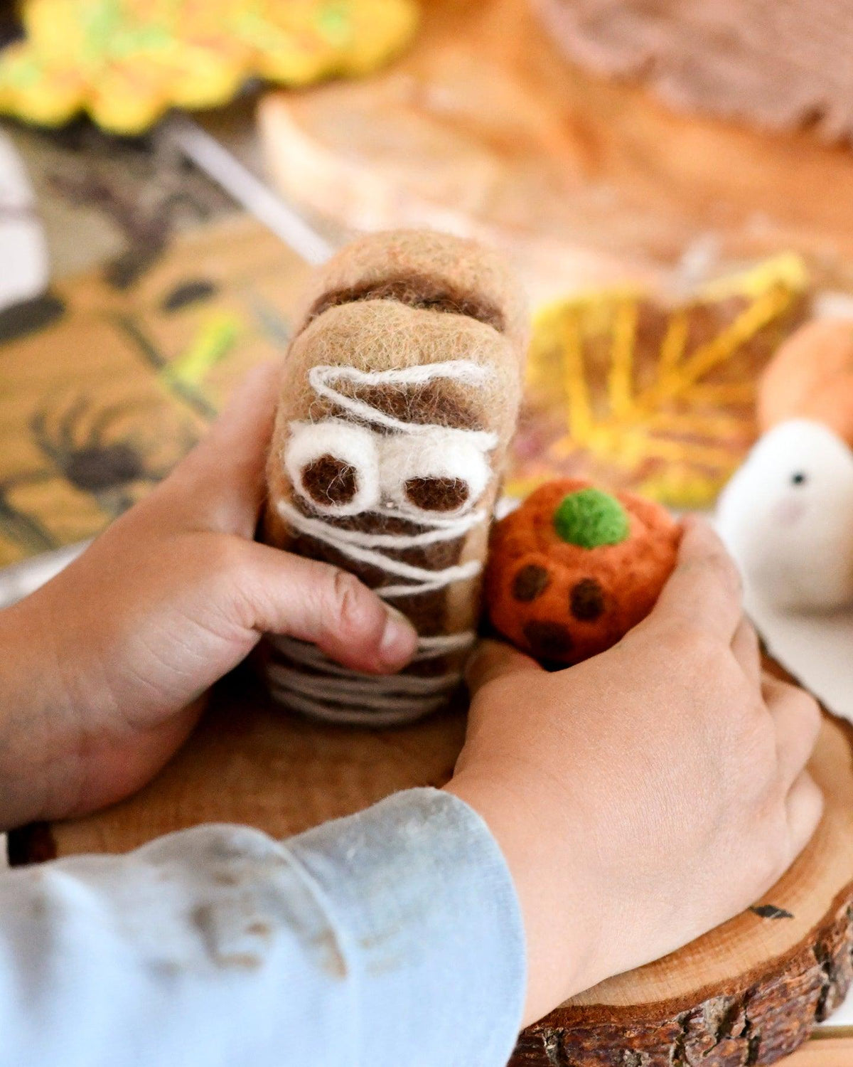 Felt Mummy Chocolate Eclair for Halloween - Tara Treasures
