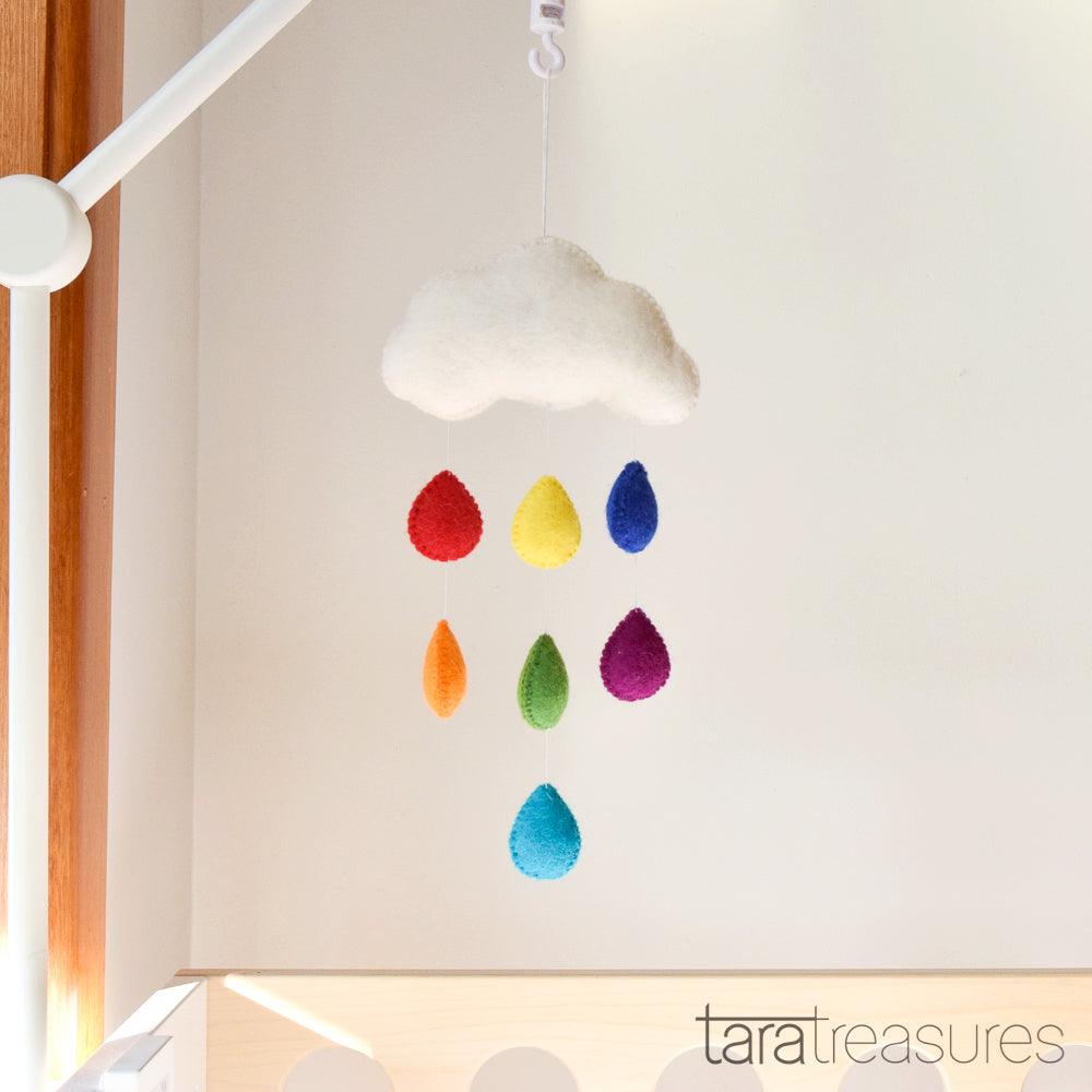 Cloud Nursery Mobile - Small Rainbow - Tara Treasures
