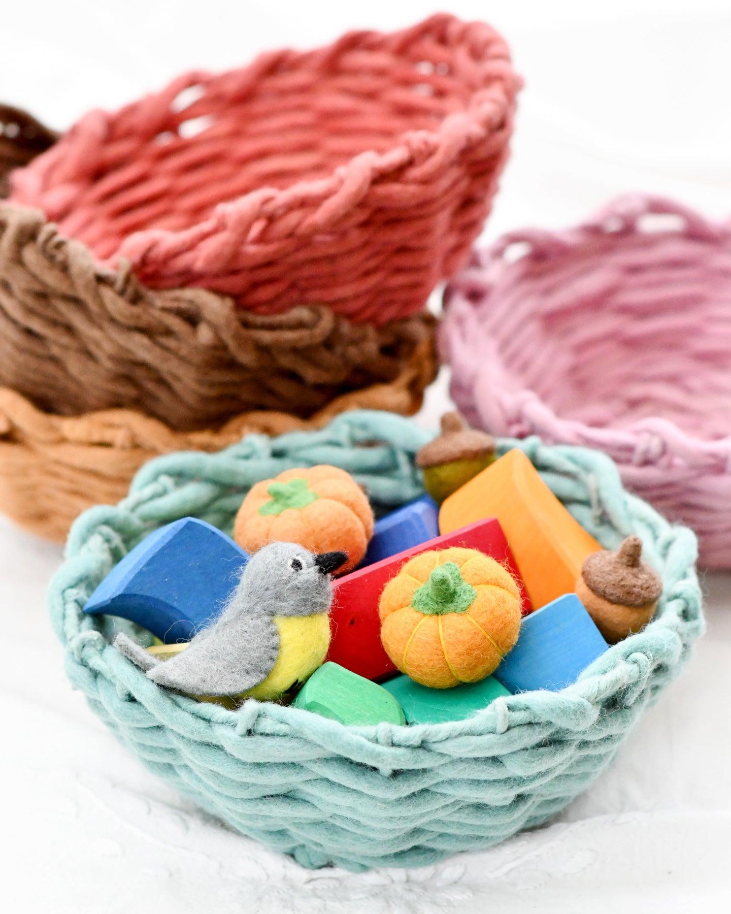 Felt Weave Basket - Gingerbead Colour (Basket Only) - Tara Treasures