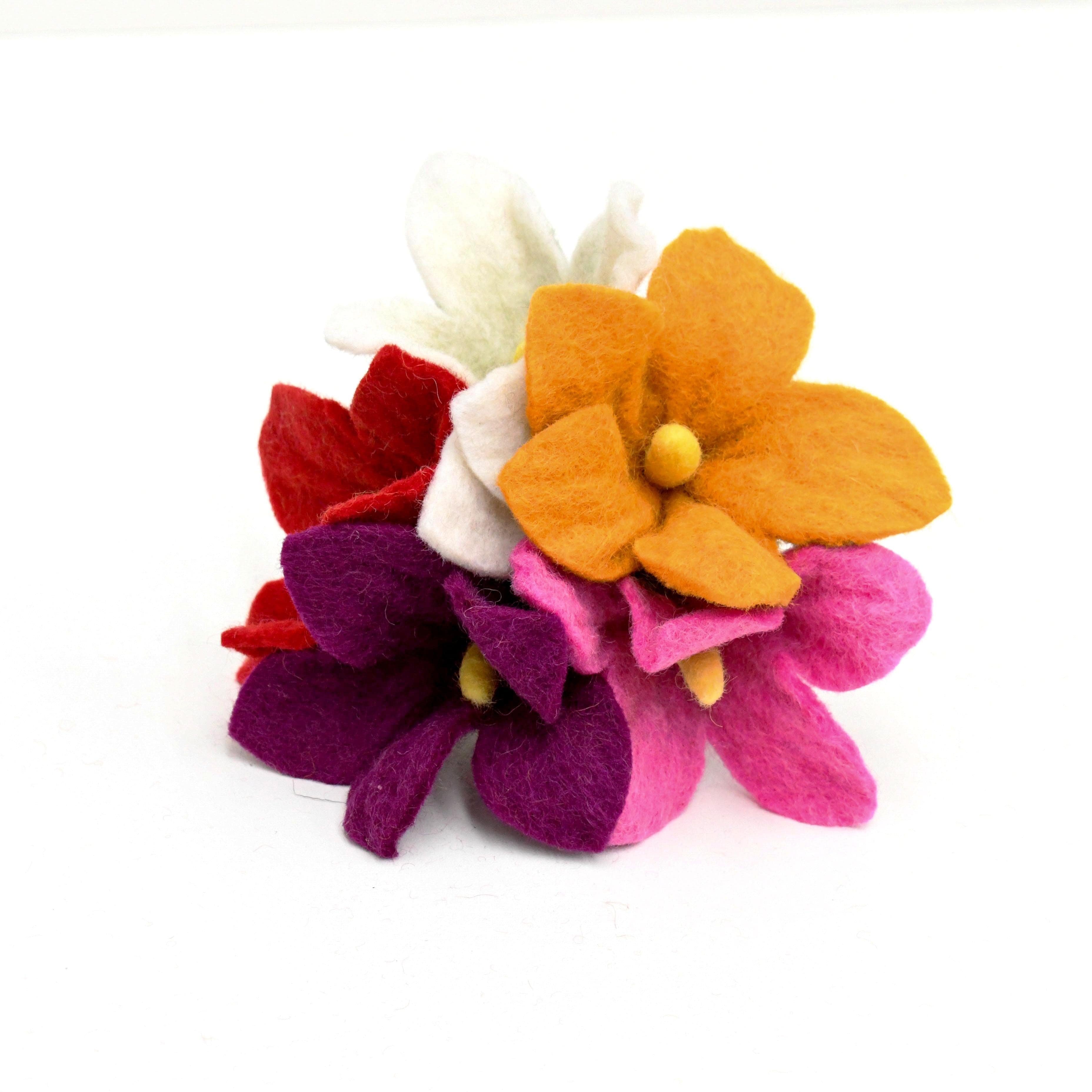 Felt Flowers Set of 5 (Set B) - Tara Treasures