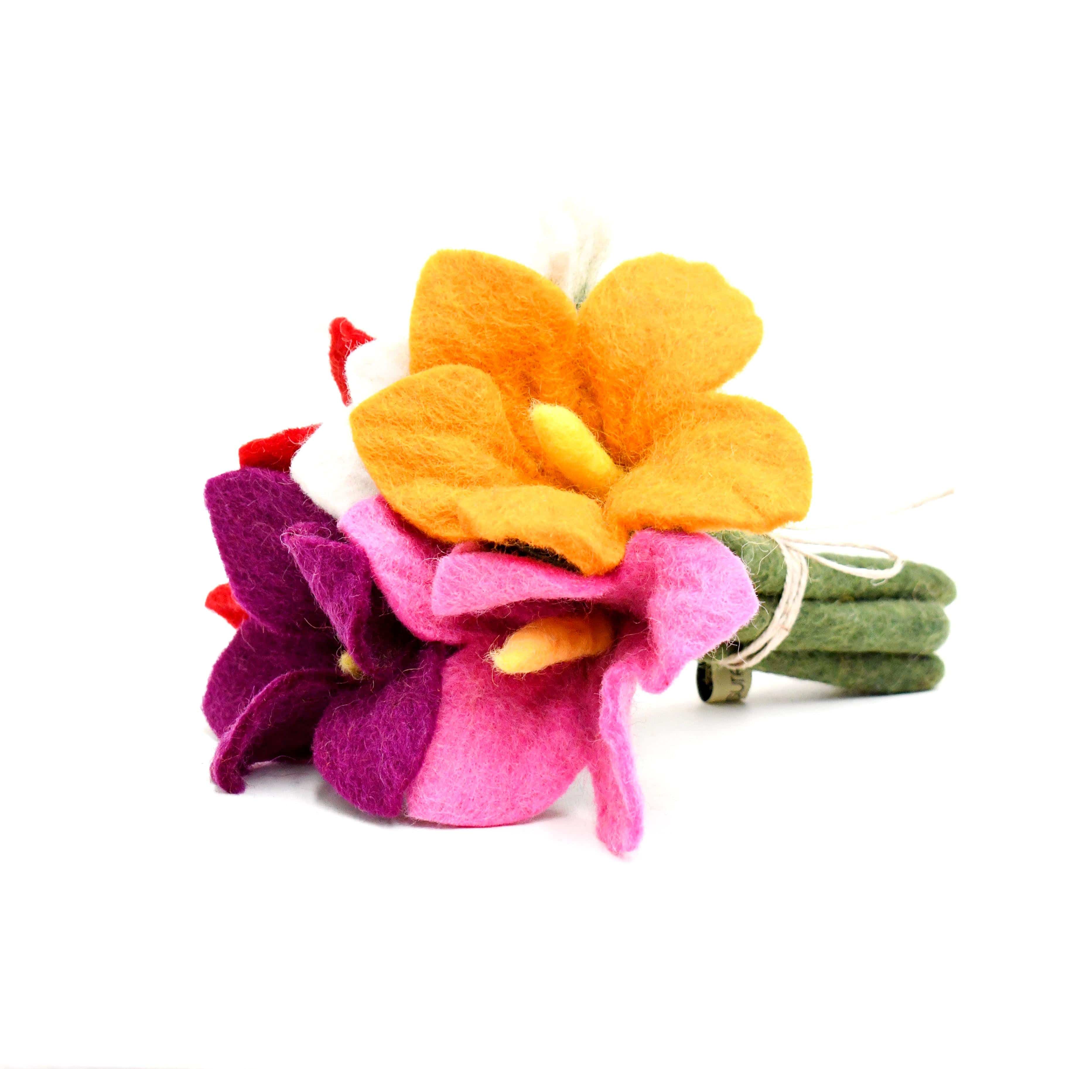Felt Flowers Set of 5 (Set B) - Tara Treasures