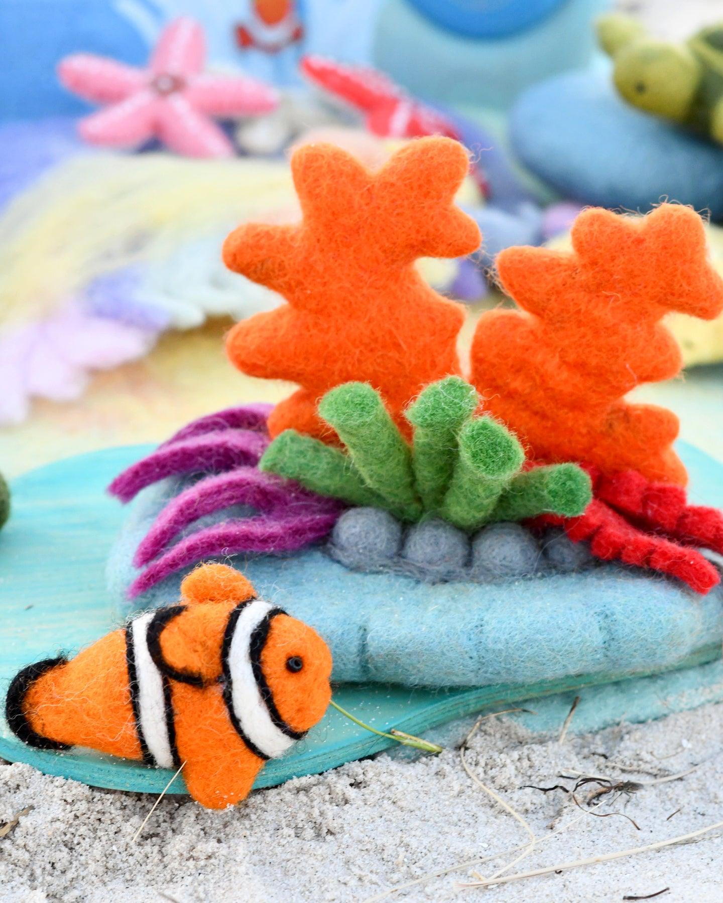 Felt Coral Reef with Clownfish Set - Tara Treasures