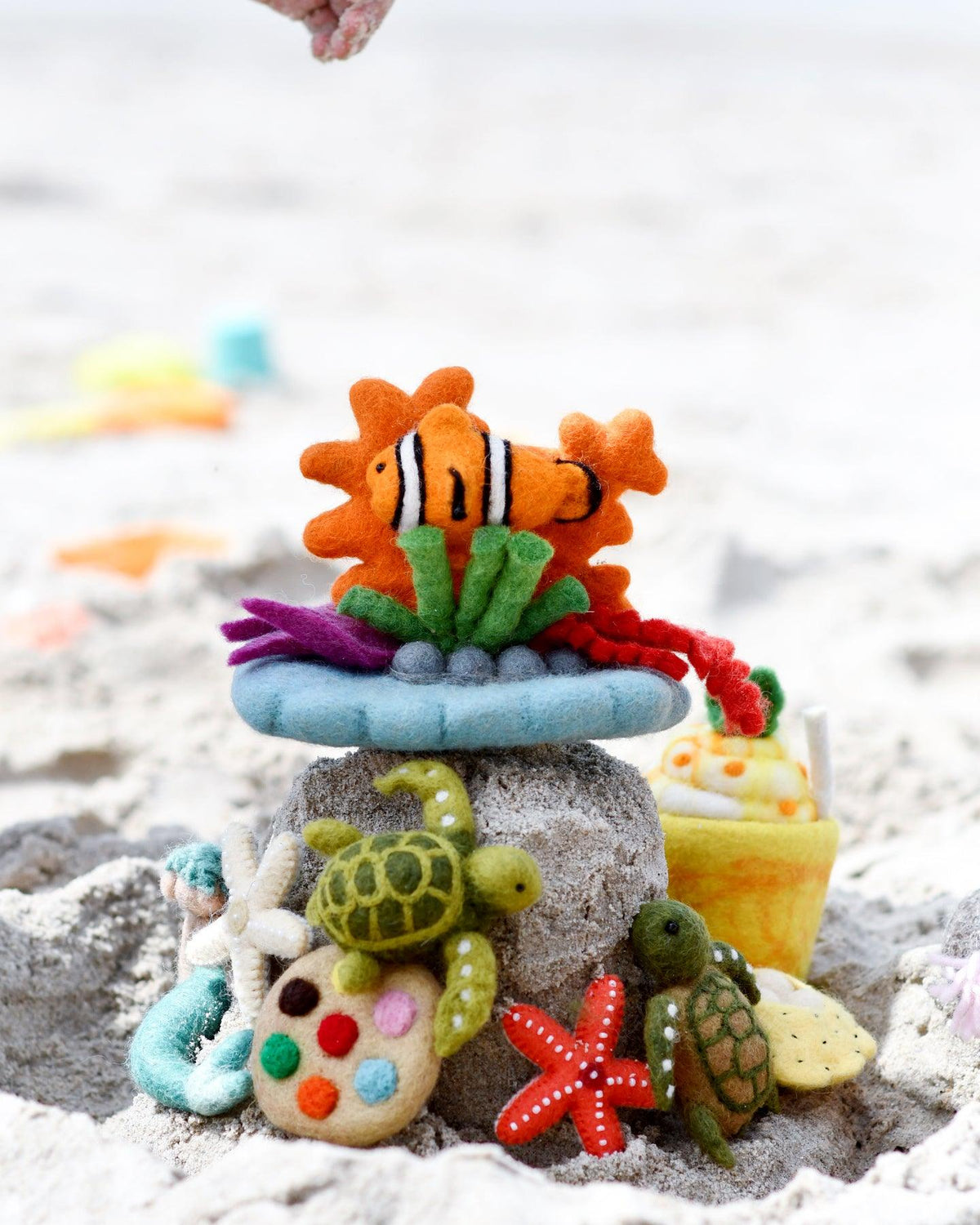 Felt Green Sea Turtle - Tara Treasures