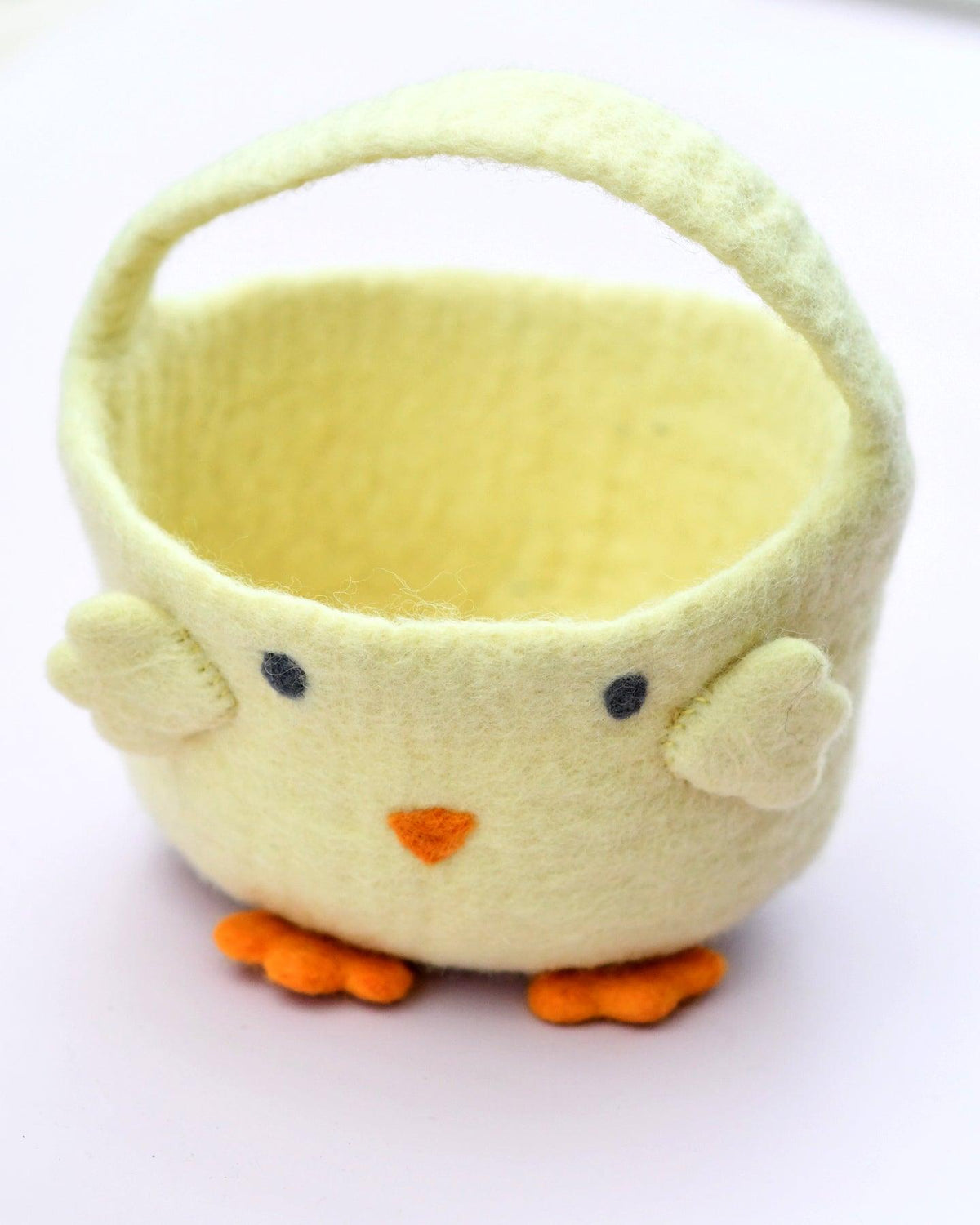 Felt Easter Egg Hunt Basket (Yellow Chick) - Tara Treasures