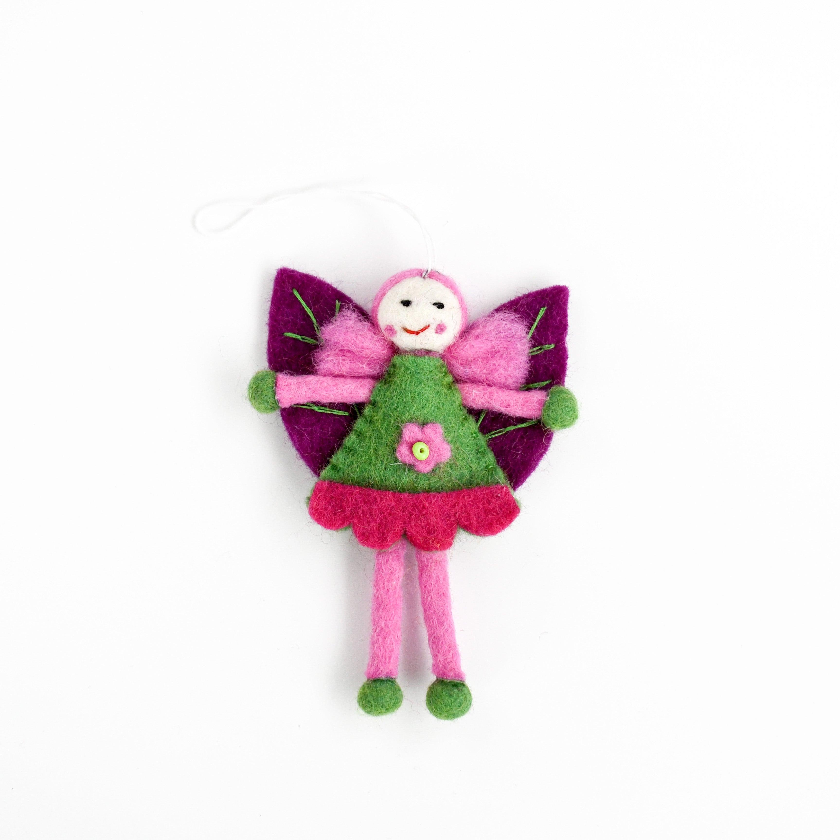 Felt Leaf Fairy - Pink Hair - Tara Treasures