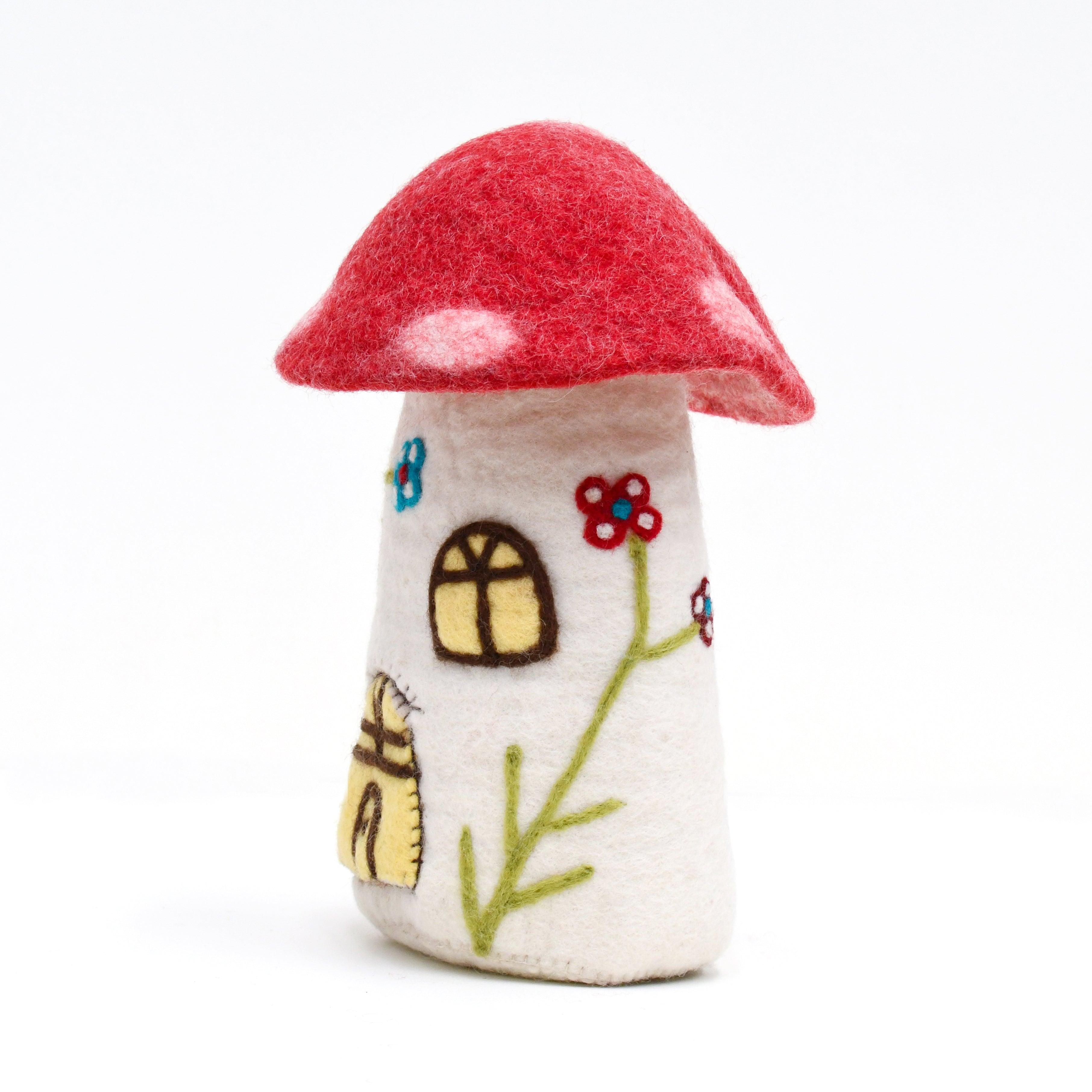 Fairies and Gnomes House - Red Mushroom (Toadstool) - Tara Treasures