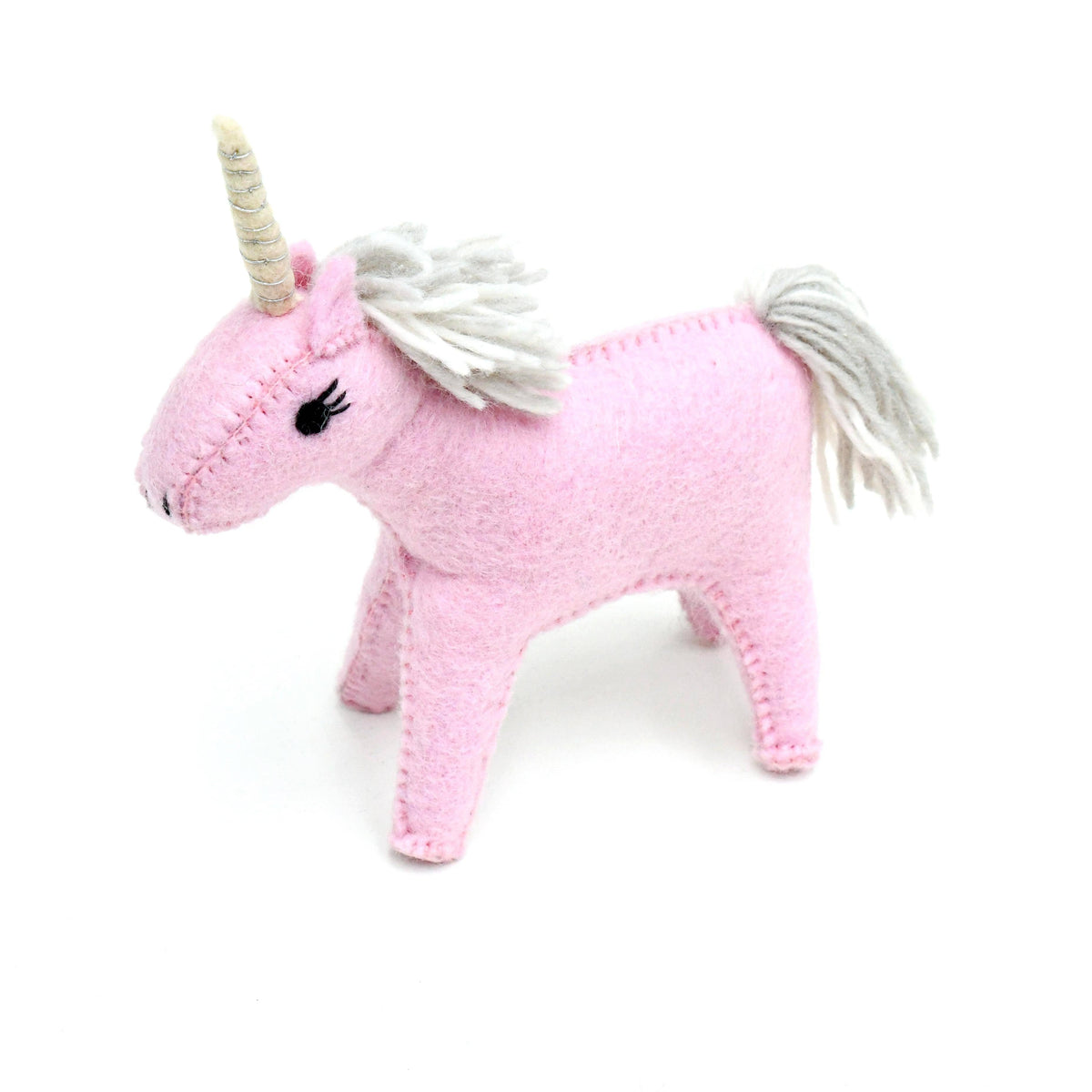 Felt Pink Unicorn Toy - Tara Treasures
