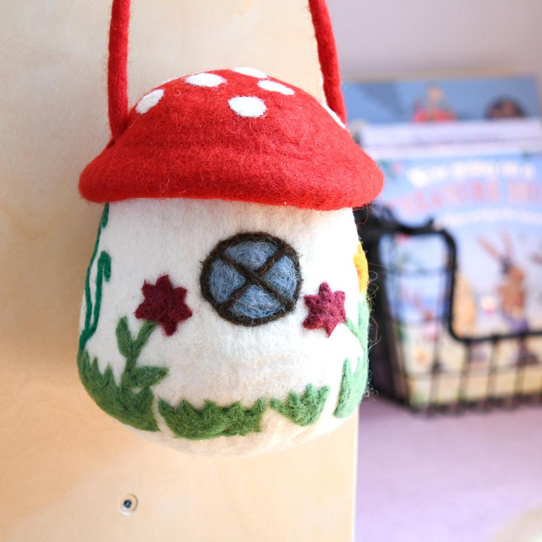 Felt Mushroom Toadstool Bag - Tara Treasures