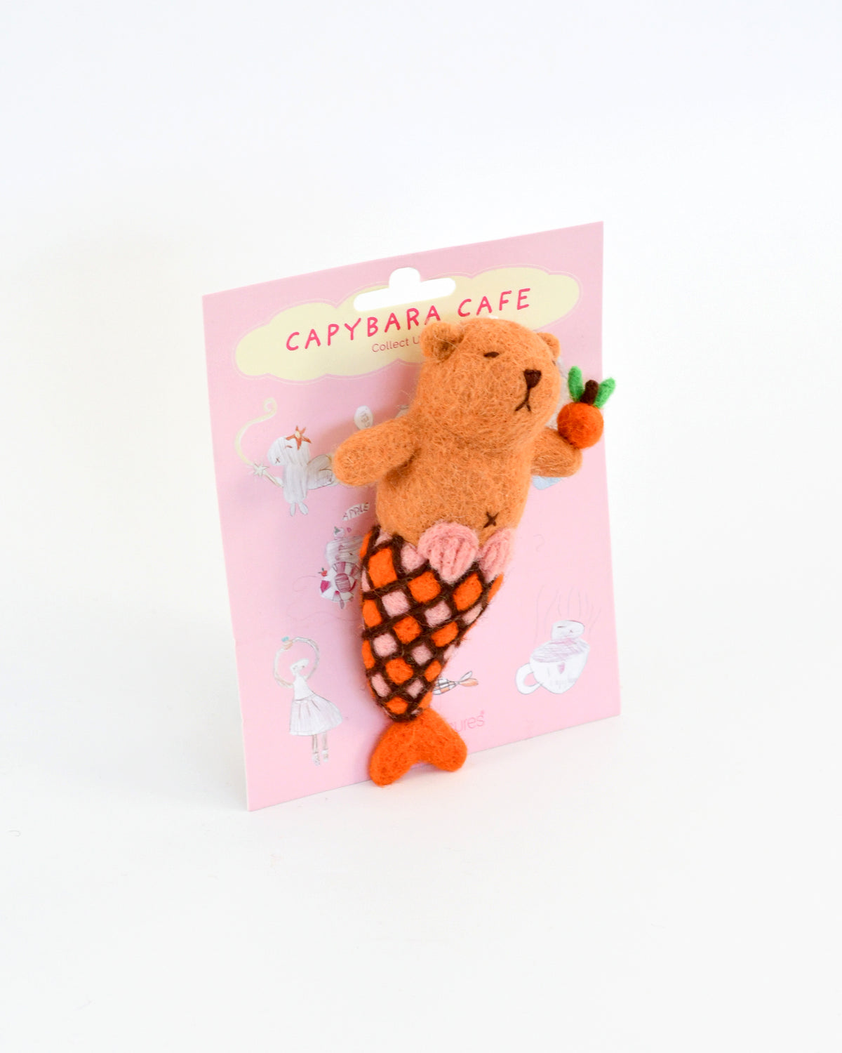 Felt Capybara Cafe Mermaid Ornament