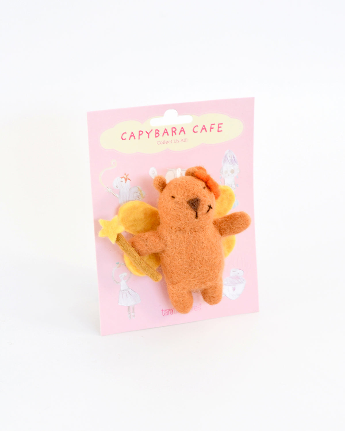 Felt Capybara Cafe Fairy Ornament