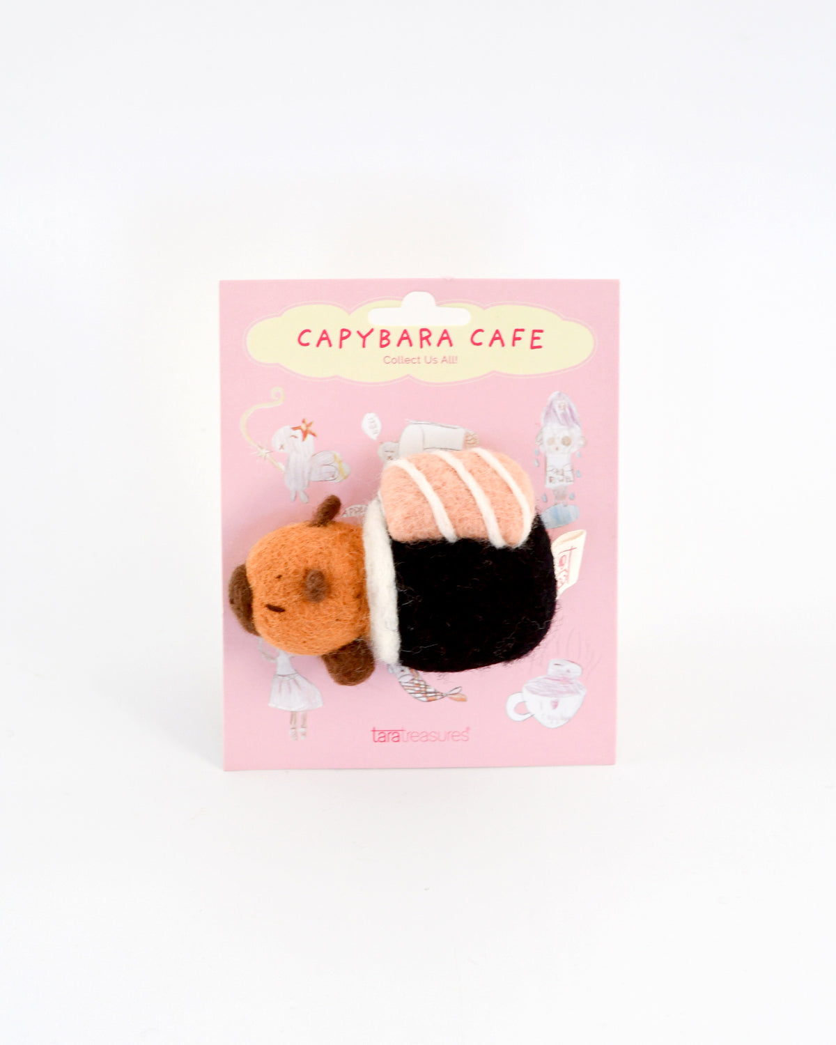 Felt Capybara Cafe Sushi Ornament