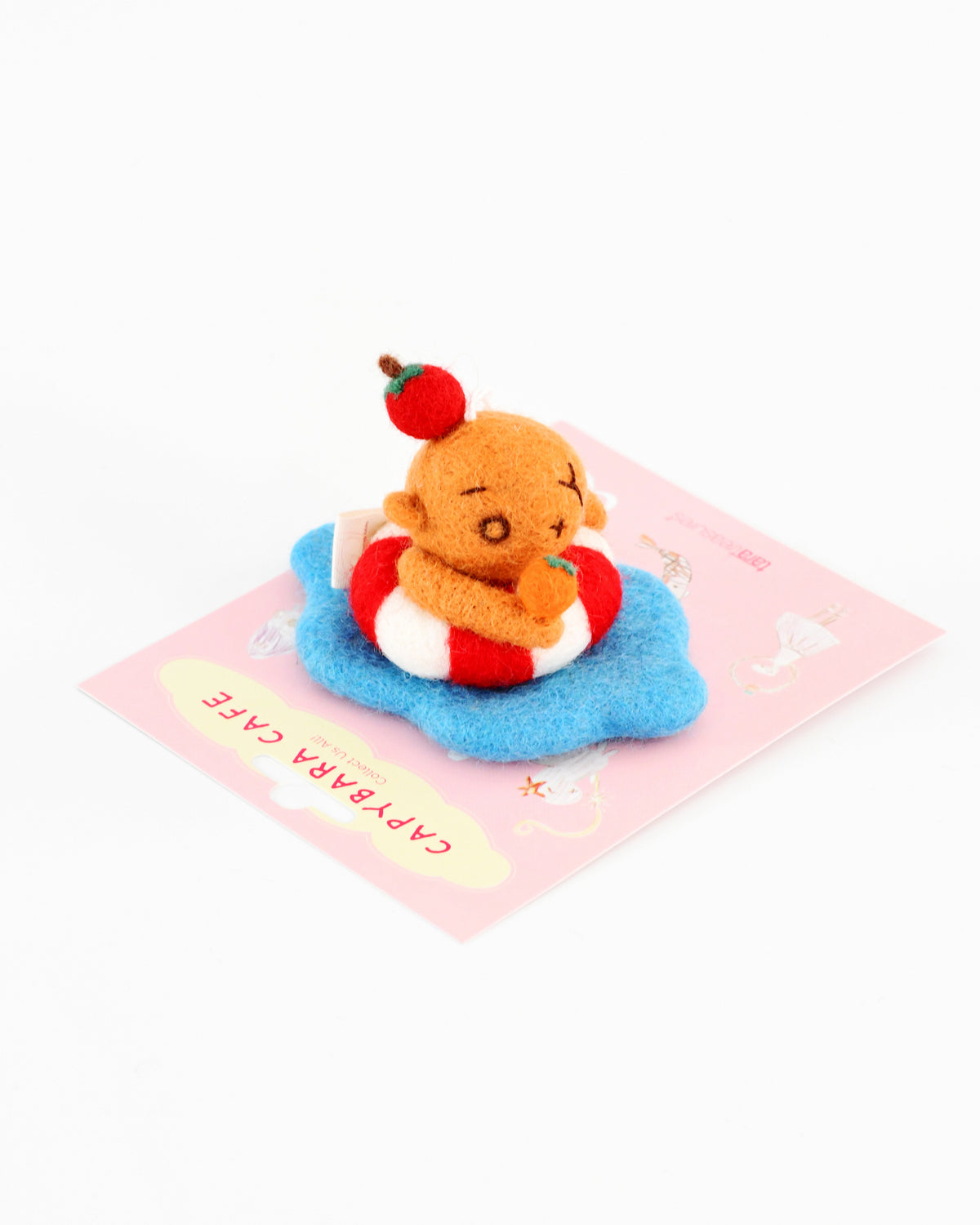 Felt Swimming Capybara Cafe Ornament