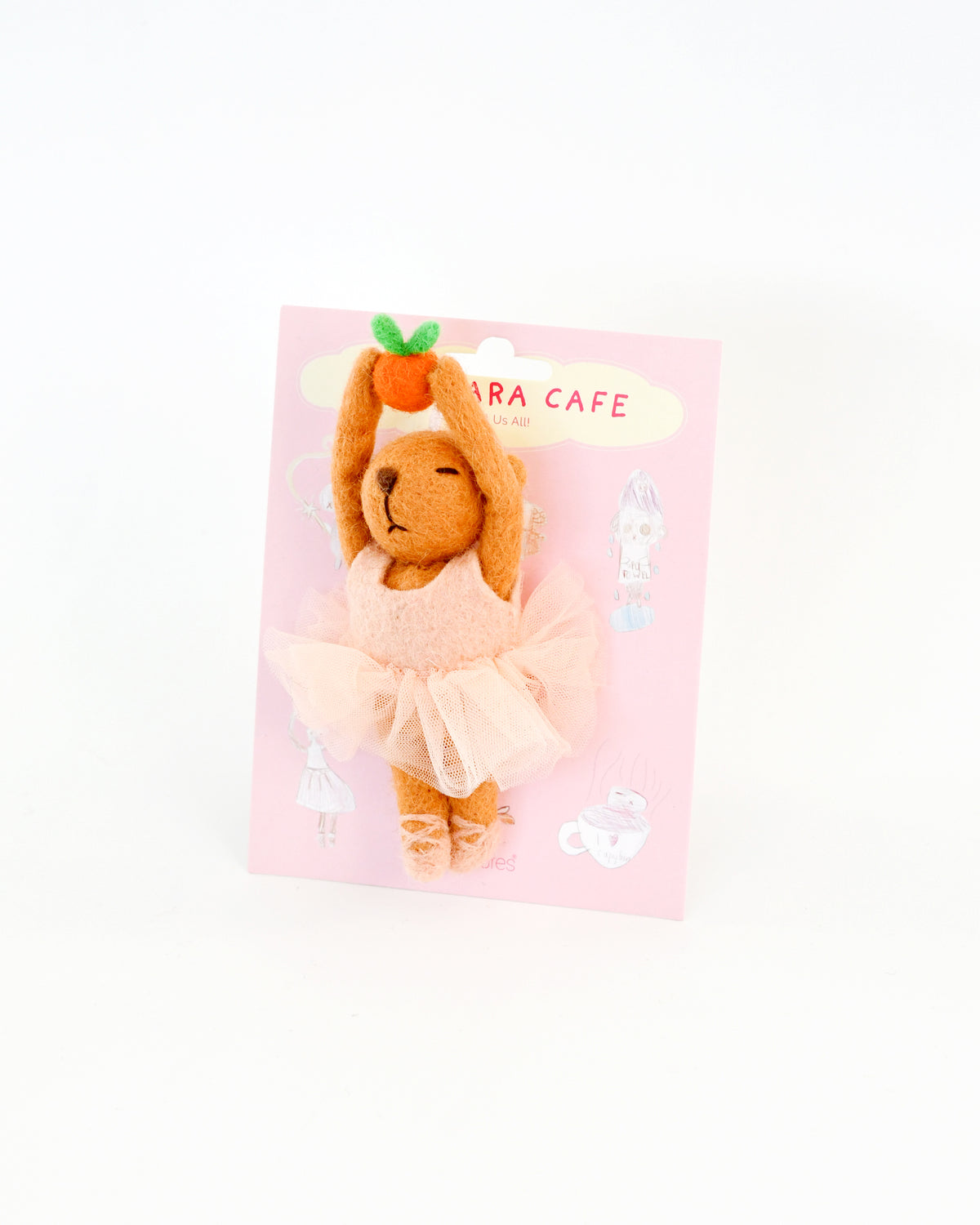 Felt Capybara Cafe Ballerina Ornament