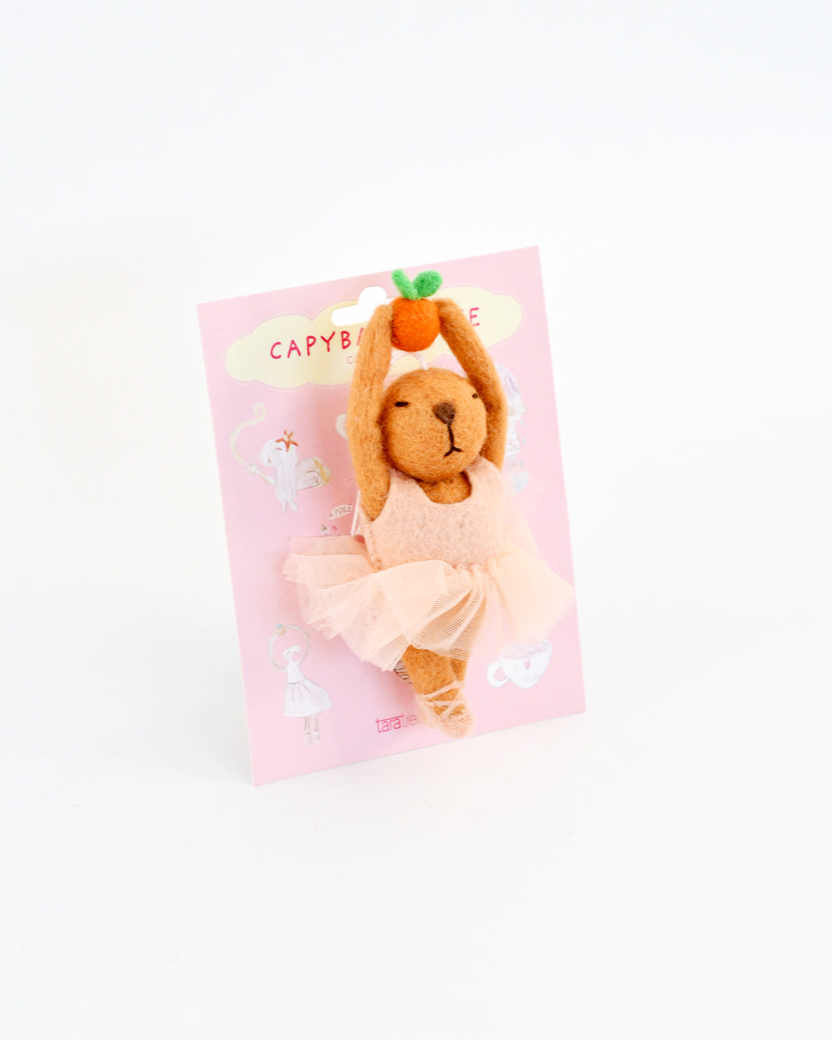 Felt Capybara Cafe Ballerina Ornament