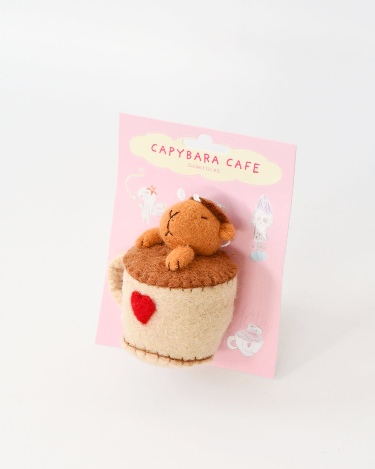 Felt Capybara Cafe Cappuccino Ornament