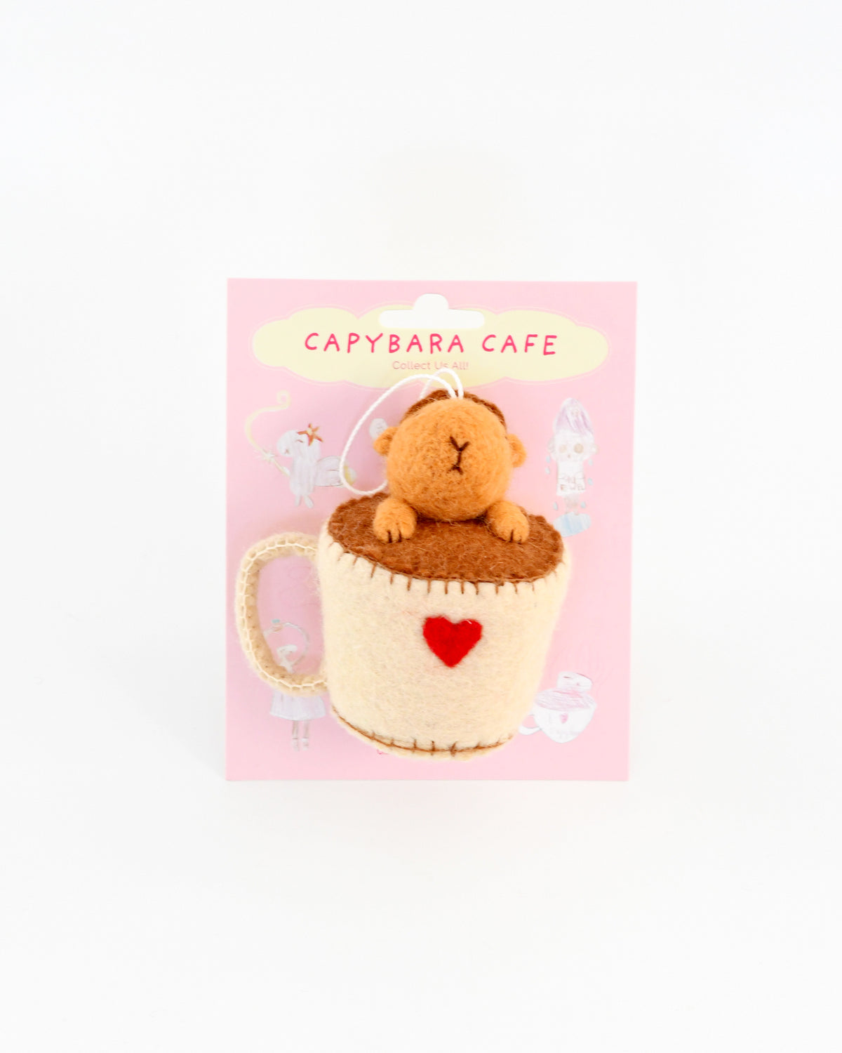 Felt Capybara Cafe Cappuccino Ornament
