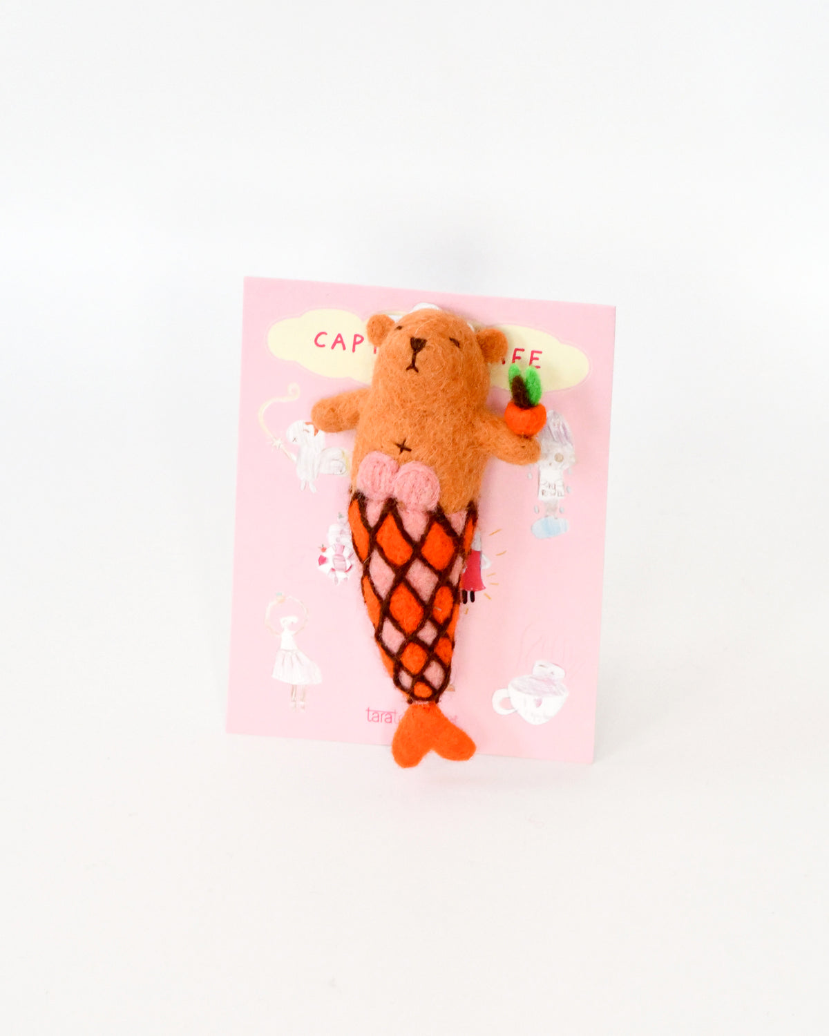 Felt Capybara Cafe Mermaid Ornament