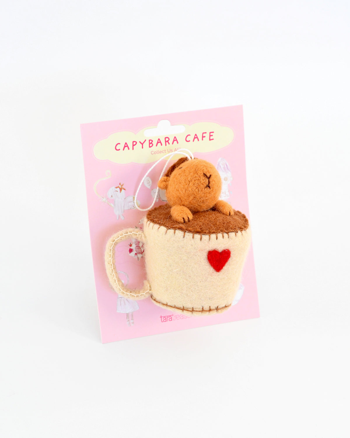 Felt Capybara Cafe Cappuccino Ornament