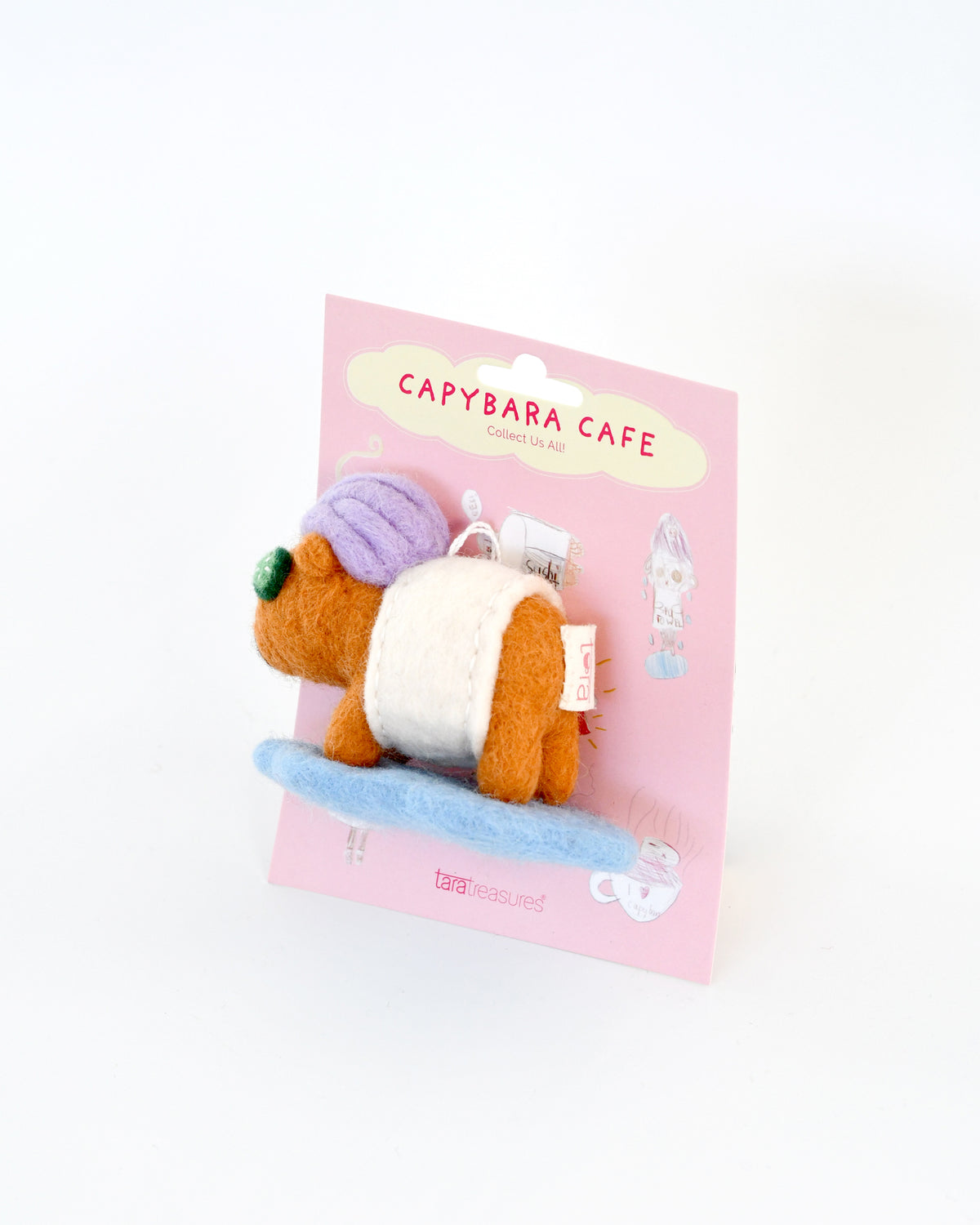 Felt Capybara Cafe Spa Ornament
