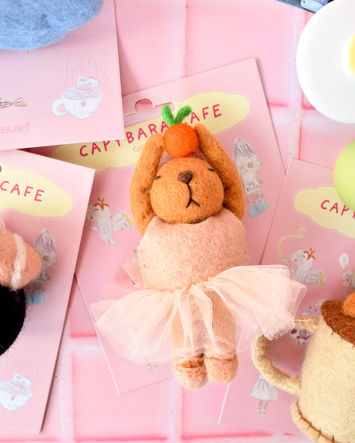 Felt Capybara Cafe Ballerina Ornament