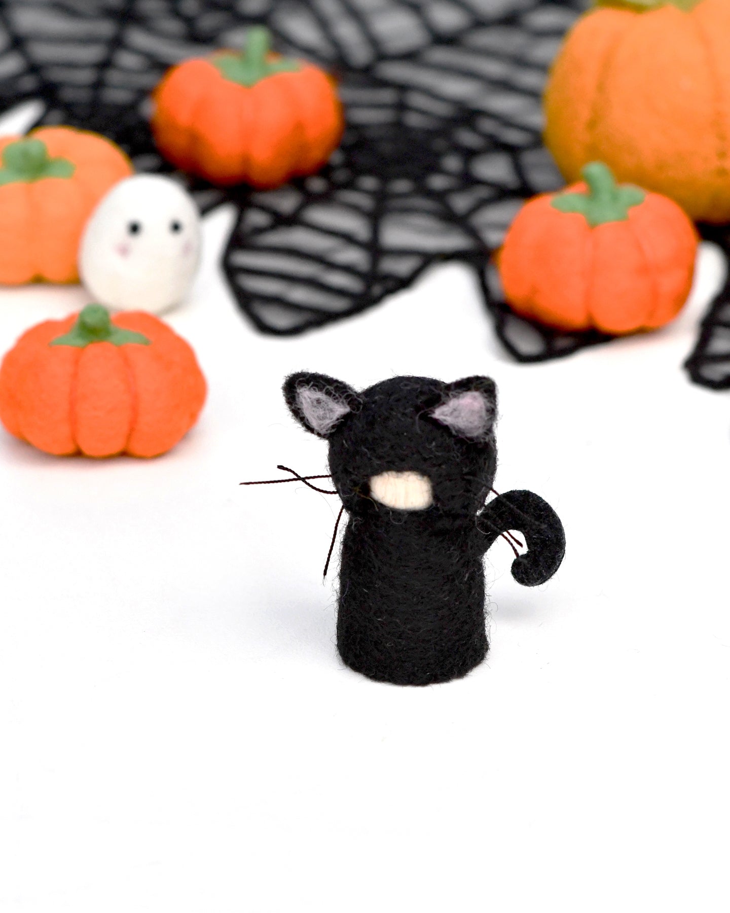 Felt Black Cat Peg Doll