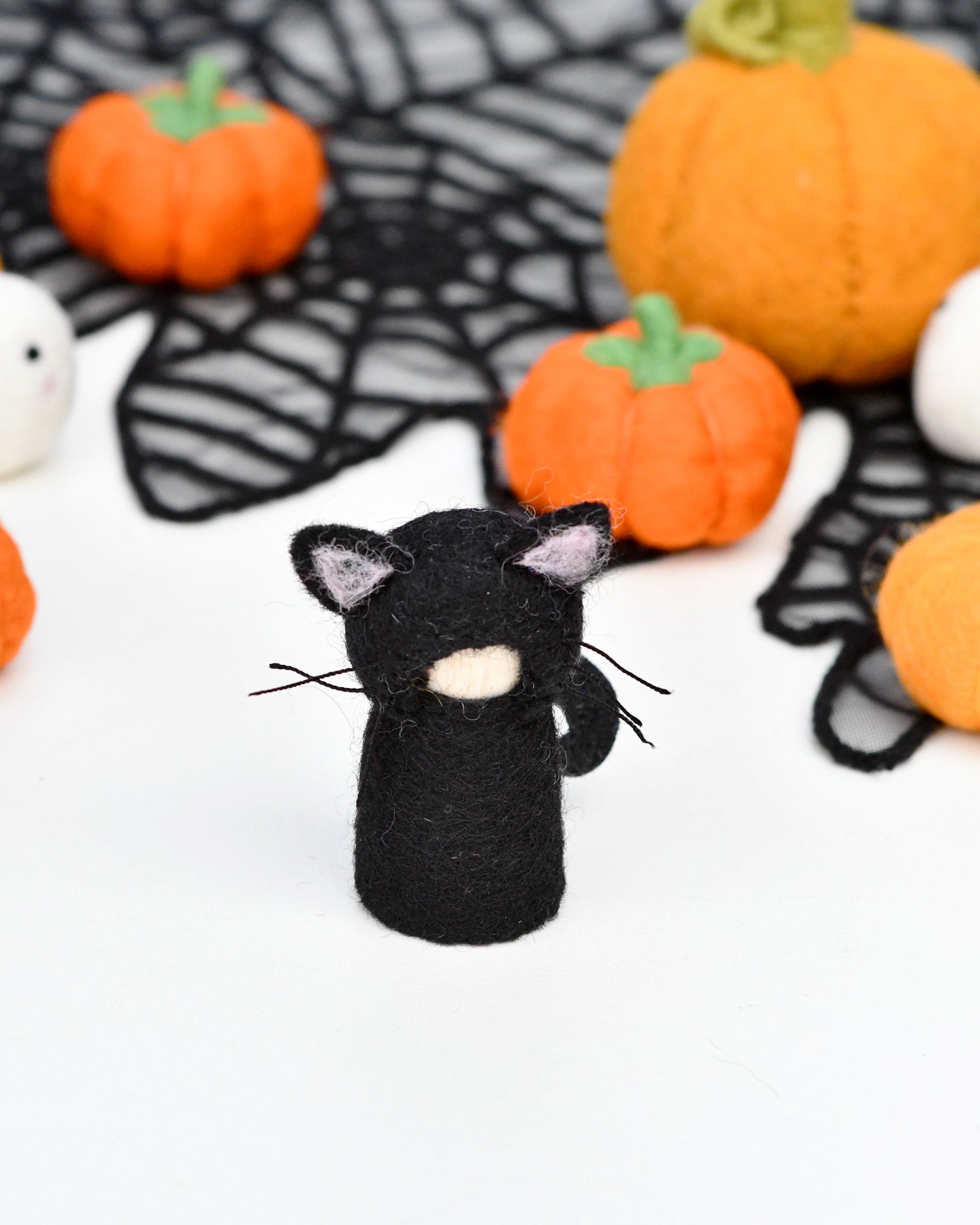 Felt Black Cat Peg Doll